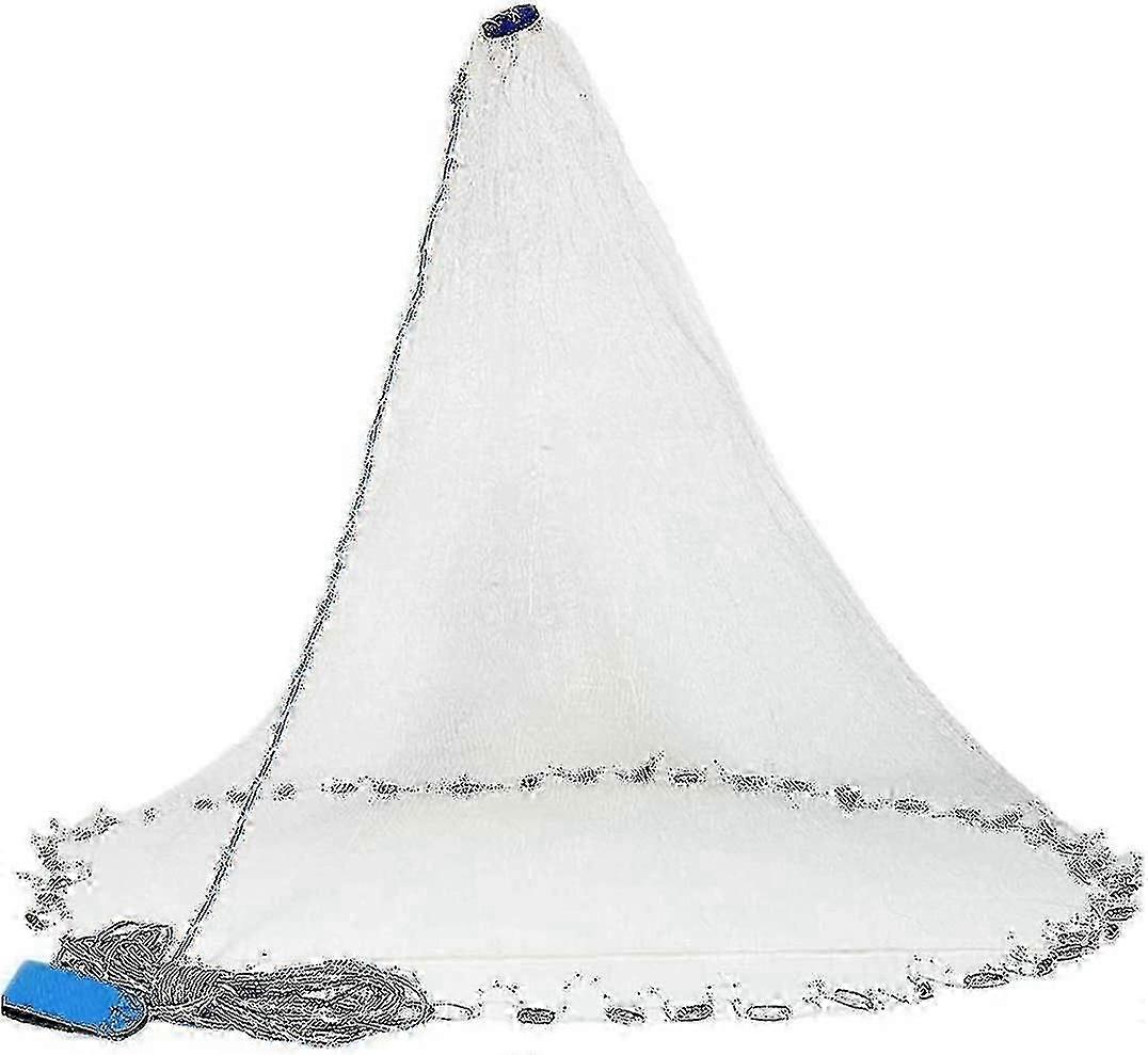 1pc Cast Net Nylon Portable Hand Cast Fishing Net Saltwater Fishing Catch Net For Bait Trap White Fishing Accessories Nets f74