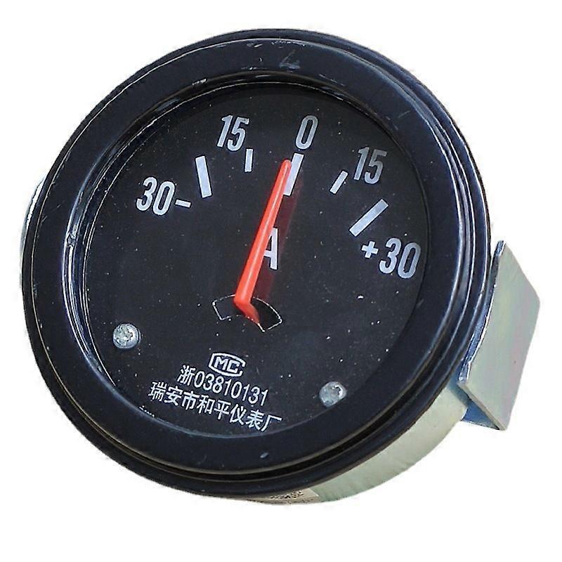 Ammeter For Cars Trucks Tractors: 12v-24v Accurate Current Monitoring Easy-To-Read Analog Display Metal Construction Simple Installation