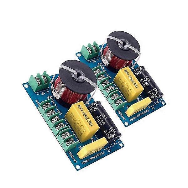 2 pcs 200W 3-Way Audio Hifi Filter Circuit Board Stereo Speaker Dividing Filter Treble/Bass 3 Units