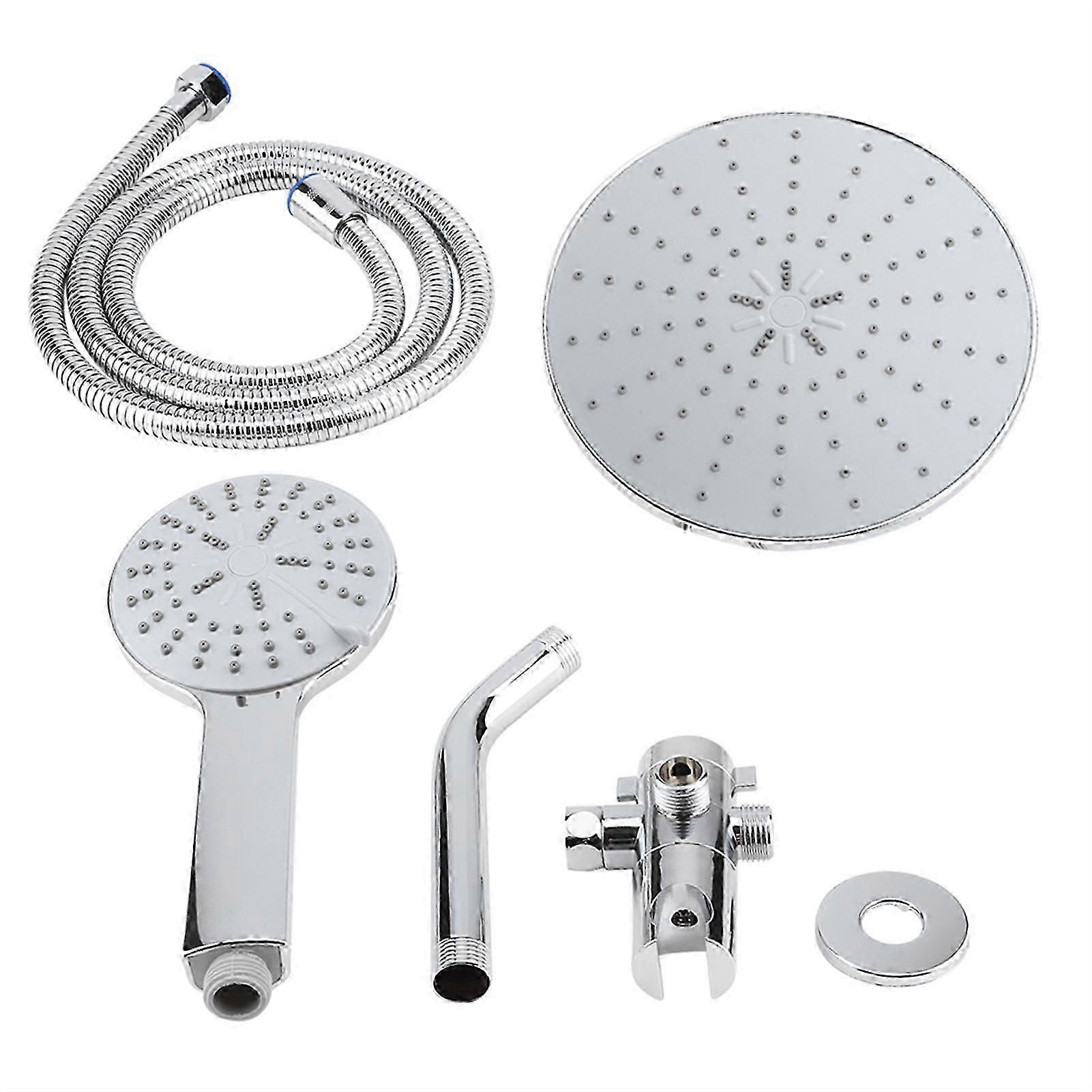Chrome Plate High Pressure 3 Way Multi Setting Rainfall Style Dual Handheld Shower Head Combo