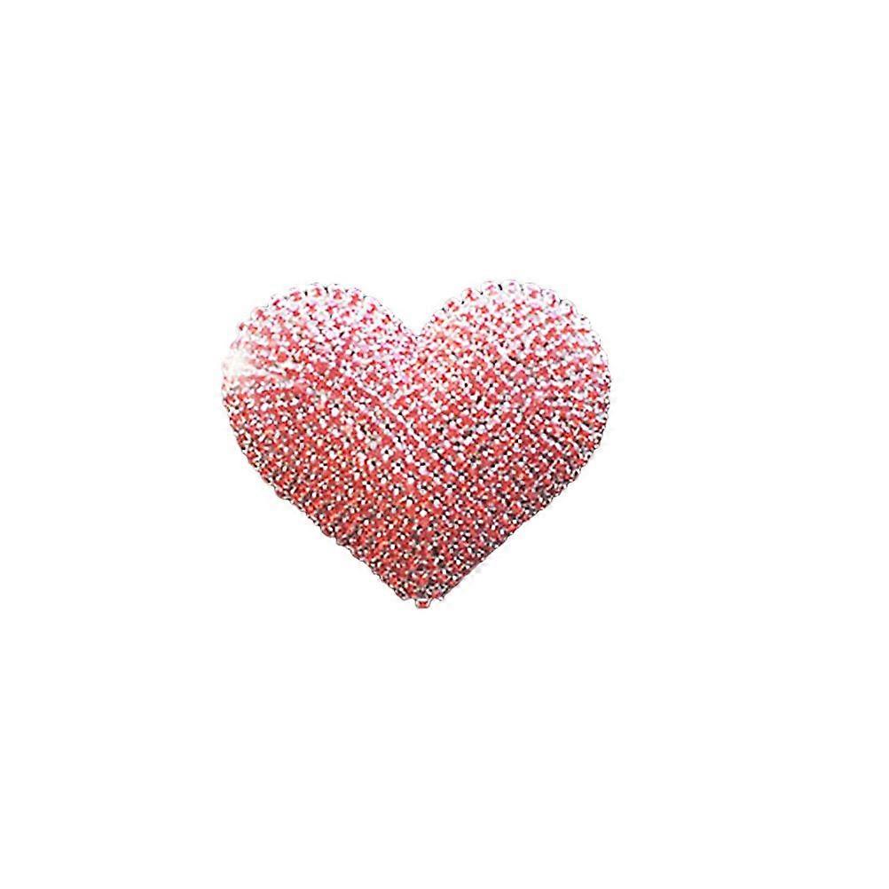 Rhinestone Style Car Perfume Base Heart Shape Aromatherapy Solid Perfume Diffuser Auto Vehicle Inner Dashboard Decoration Ladies Gift (Red)