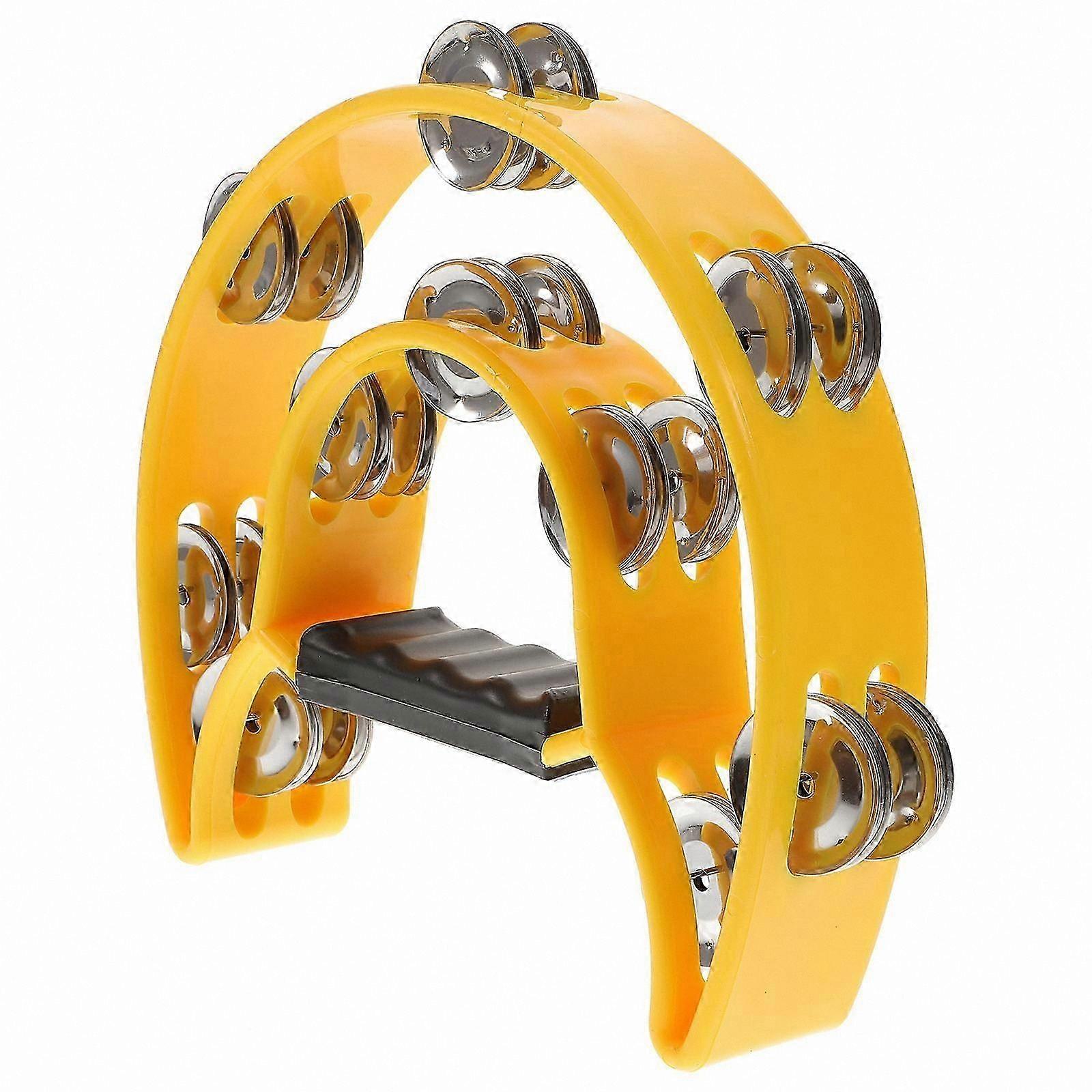 Festival Hand Bell Double Row Design for Percussion Enthusiasts Durable Iron Sheet ABS Material 26x21x4.3cm 1 Set