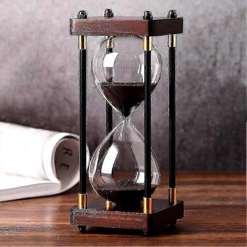 Hourglass,hourglass Timer,60 Minute Hourglass,hourglass Sand Timer,black Wooden Hourglass,for