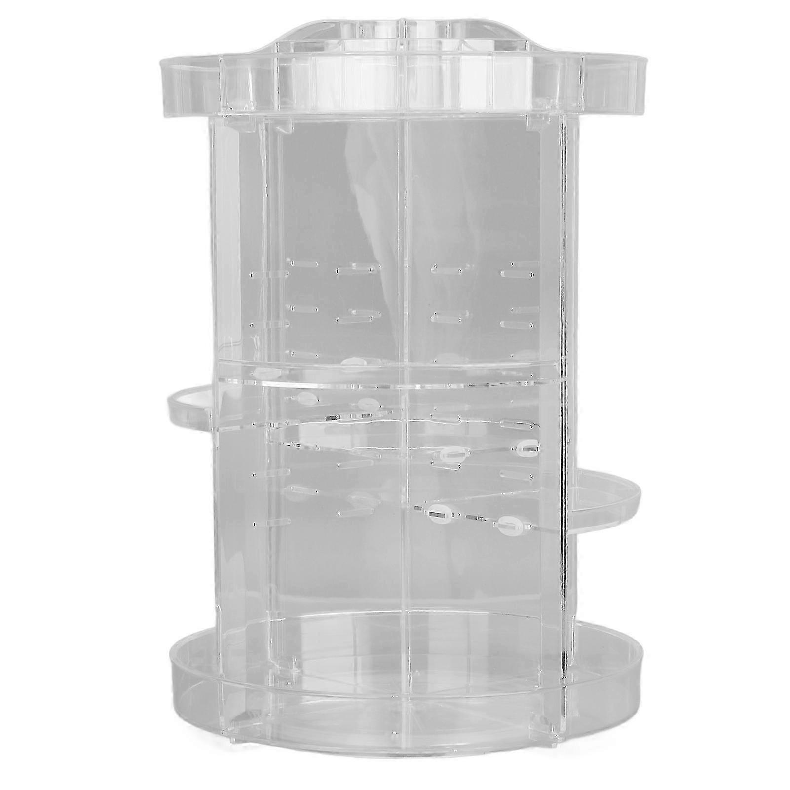 360 Grad drehbarer Make-up-Organizer mit großer Kapazität Multi-Grids Klare kosmetische Aufbewahrungsvitrine