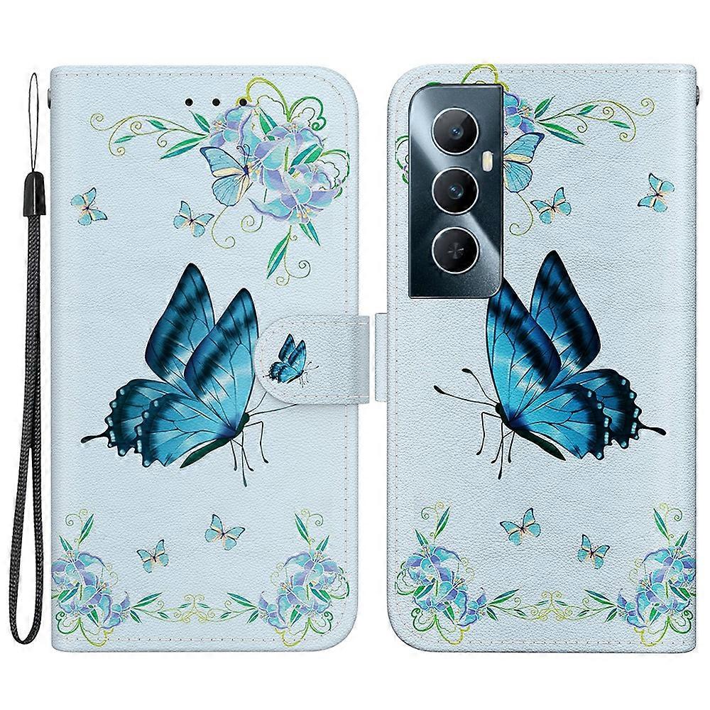 Compatible For Realme C65 4G Protective Case Pattern Print Leather Wallet Phone Cover