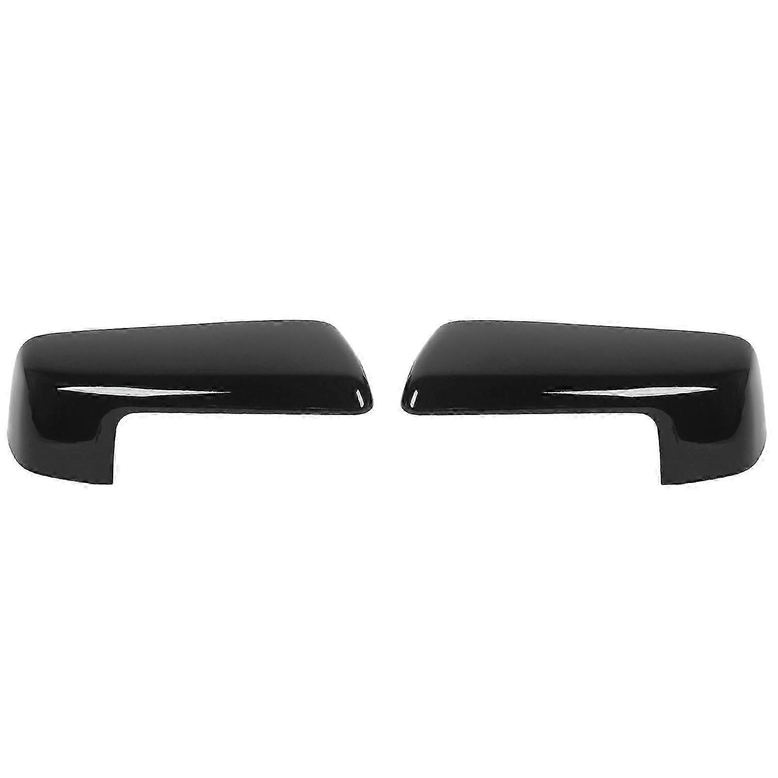 1 Pair Top Half Side Mirror Cover Cap 84328137 Scratch Proof Outer Rearview Wing Mirror Cap Suitable for 1500 2019 to 2024 Glossy Black