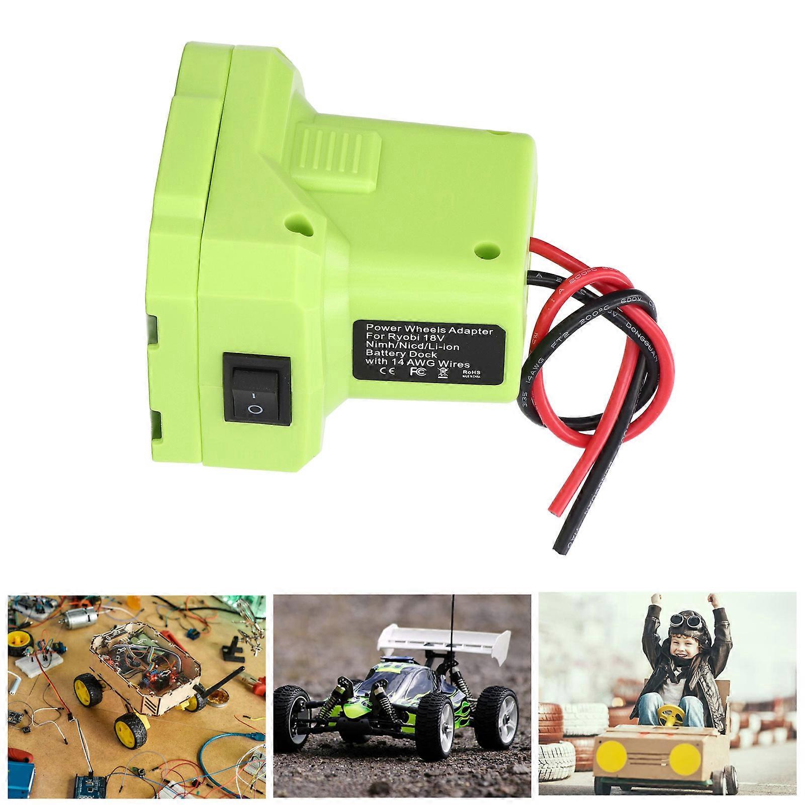 Battery Adapter 14 Gauge Wire 30A Fuse Insulated Power Tool Batteries Adapter for Ryobi 18V 