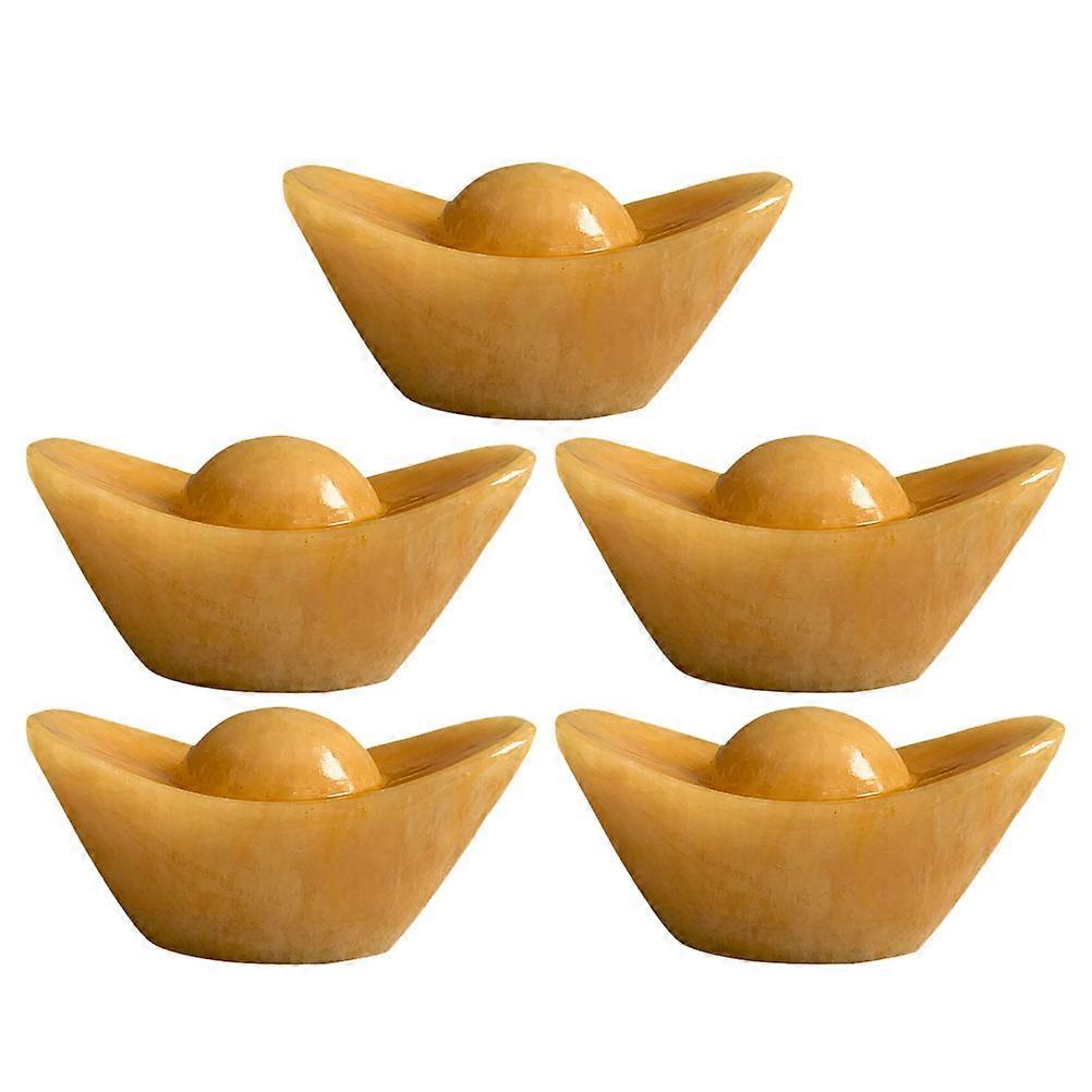 Fortune Adornment for Decor with 5Pcs Unique Golden Scene Models