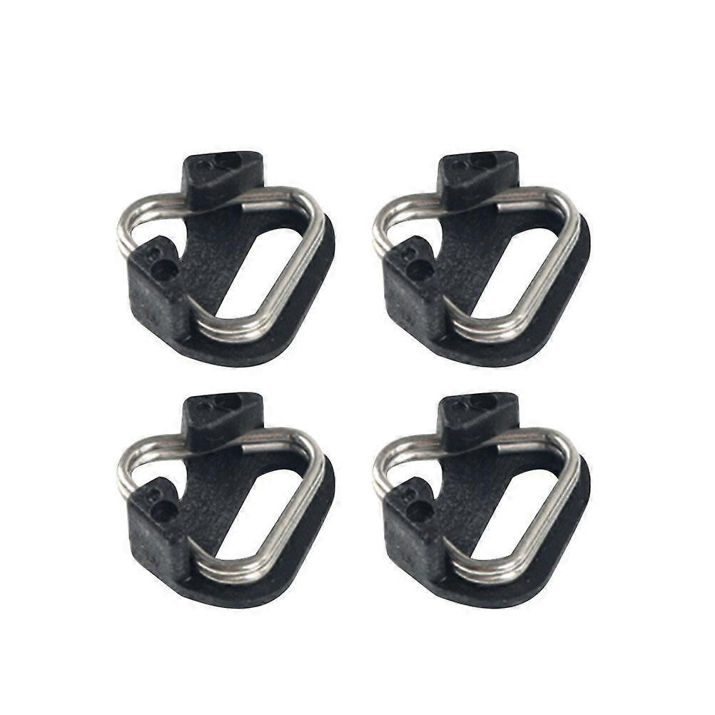 4PCS Camera Strap Triangle Hook Adapter Split Ring Practical Stainless Steel Buckle Camera Accessory (Black)