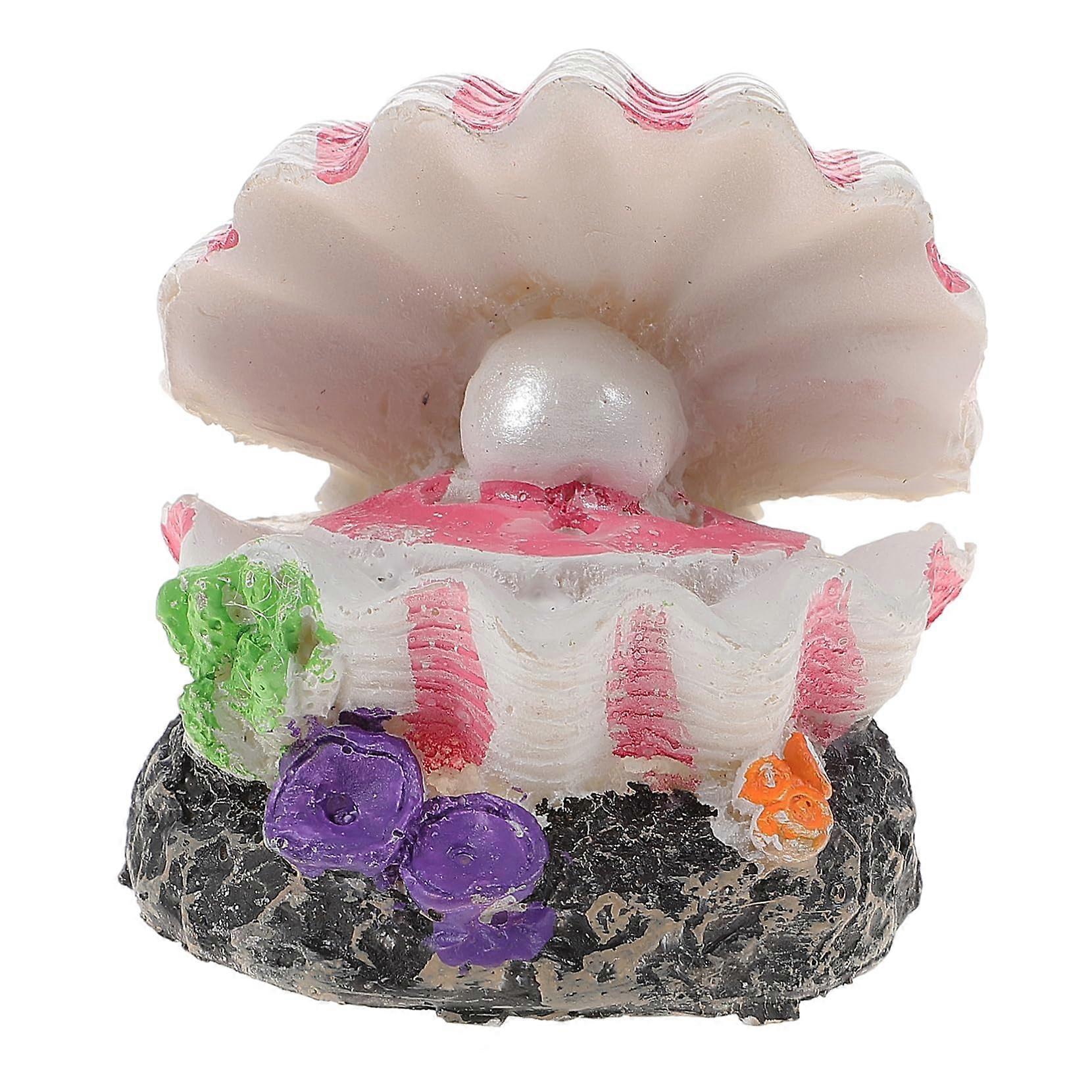 Aquarium Simulation Bubble Pearl Shell Decor for Fish Tanks - Terrarium Decoration Compatible with Oxygen Pump