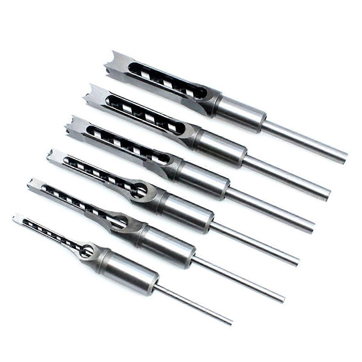 Woodworking Square Drill Bit Set Twist Drill Bit Mortise Chisel Drill Bit Tool Set Spiral Extension Drill Bit