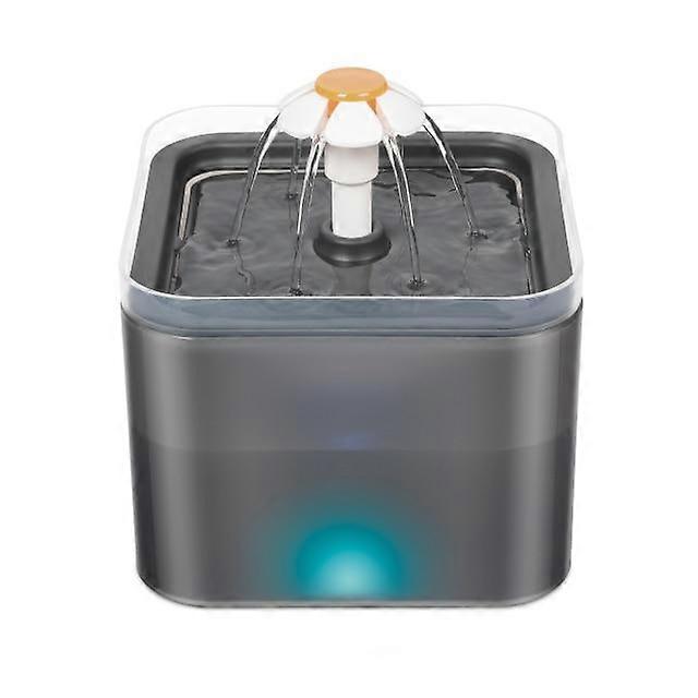 Automatisk Kat Fountain Vand Drinking Feeder Bowl Pet Hund Cat Vand Dispenser Mute Automatisk (Sort)