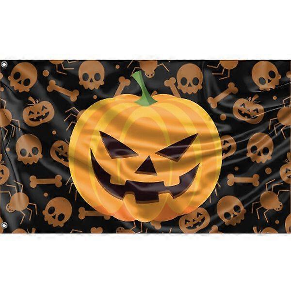 Crazy Pumpkin Black Flag Pattern 1174
