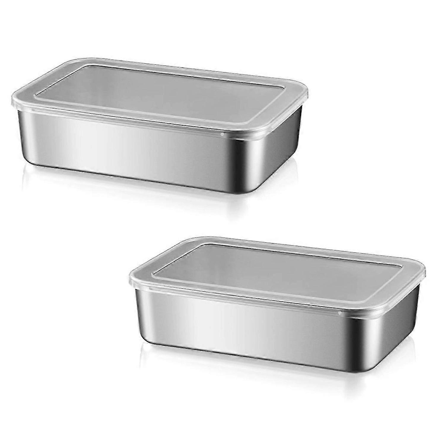 Square Disk with Cover Bake Tray Cake Tray Food Grade Rectangular Food Storage Box Container