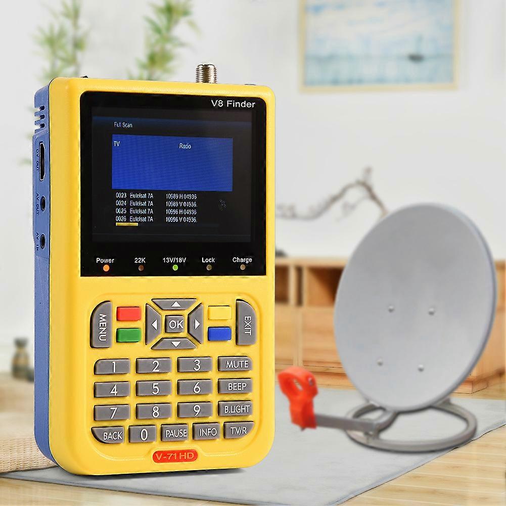 High Definition DVB-S2 Satellite Finder Meter V8, 3.5" LCD, 3000mAh