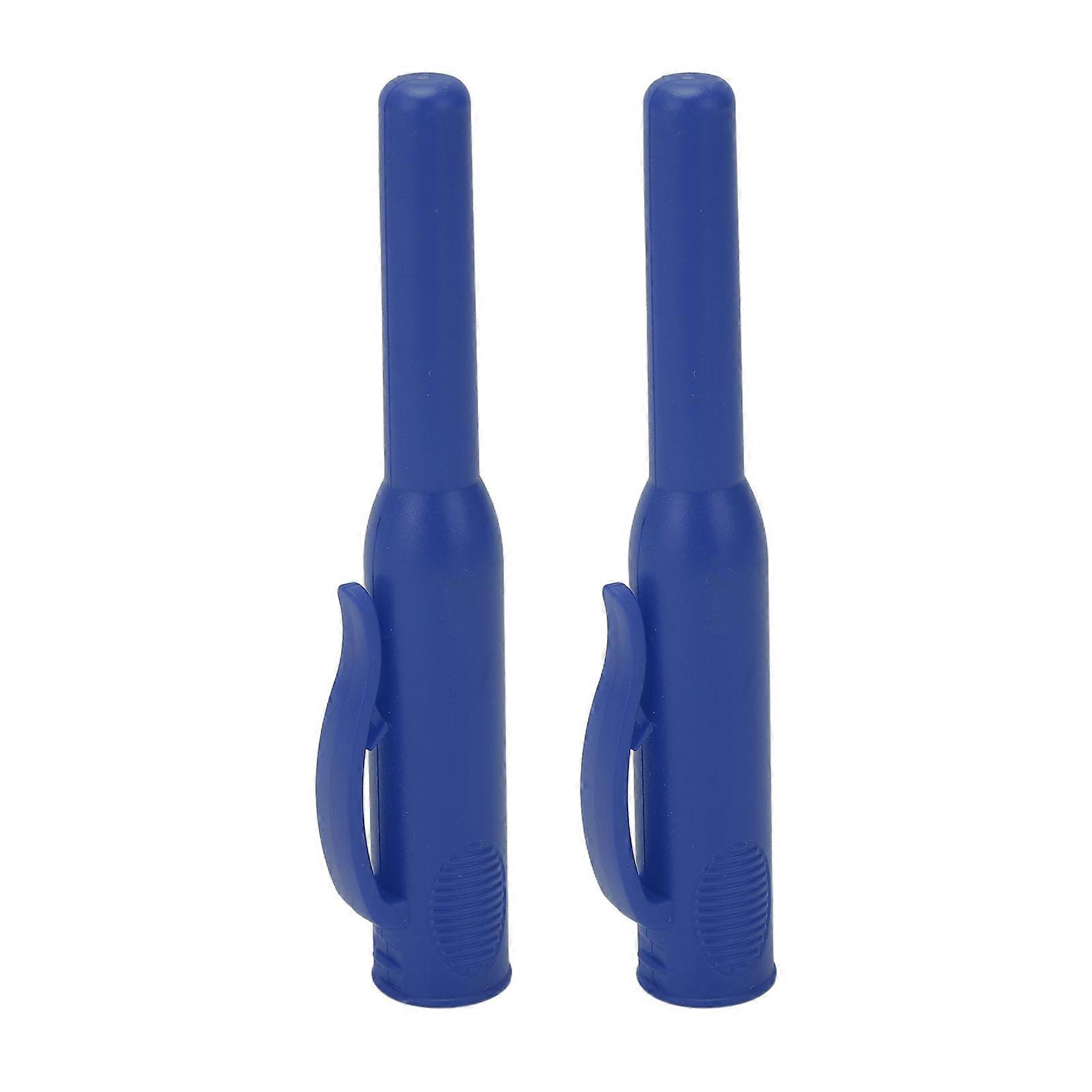 2 Pack Carpenter Pencil Protectors with Long Nose and Deep Hole, with Clip, Blue