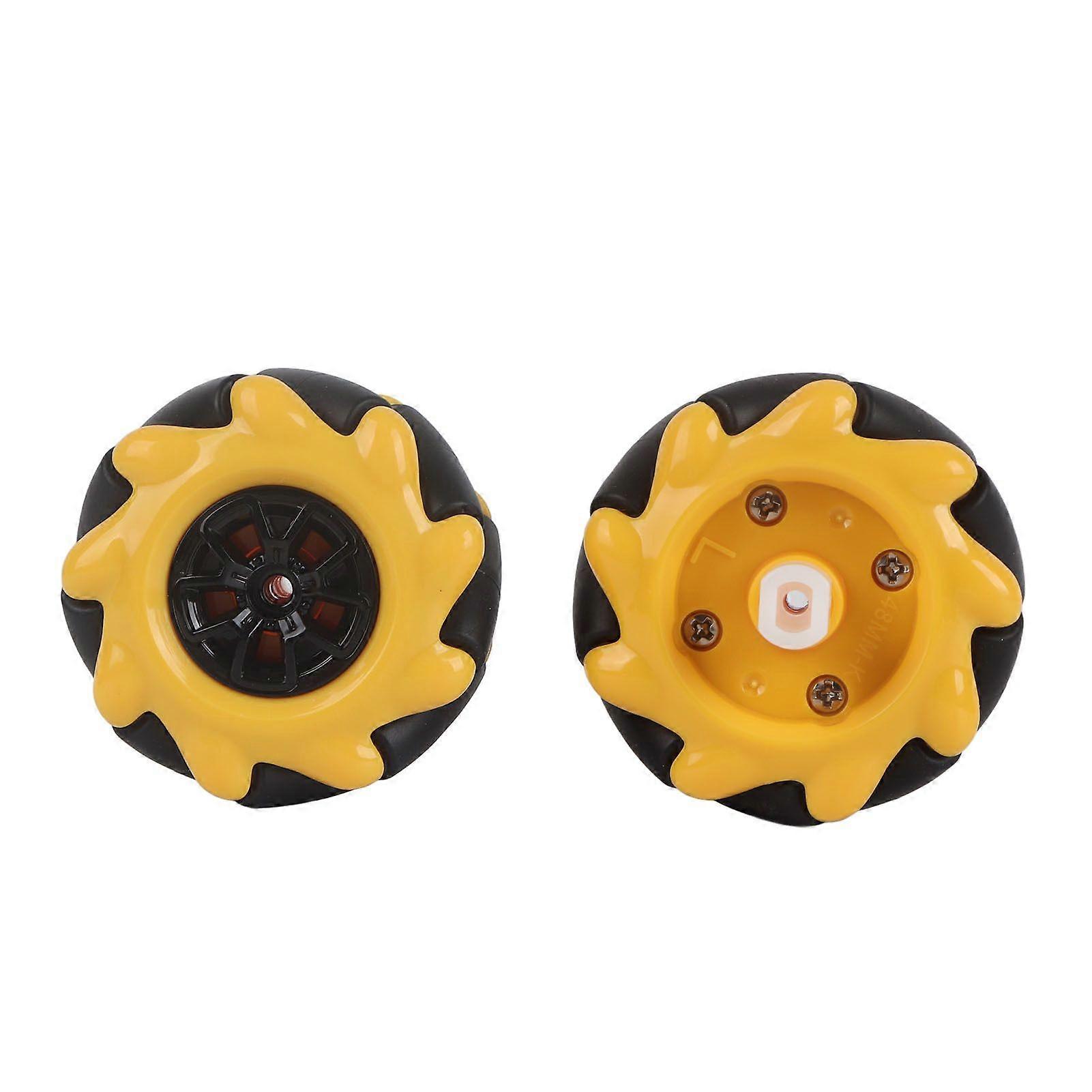 Mecanum Wheel Smart Robot Car Parts Accessories OmniDirectional DIY Toy Components 48mm(1 Pair )