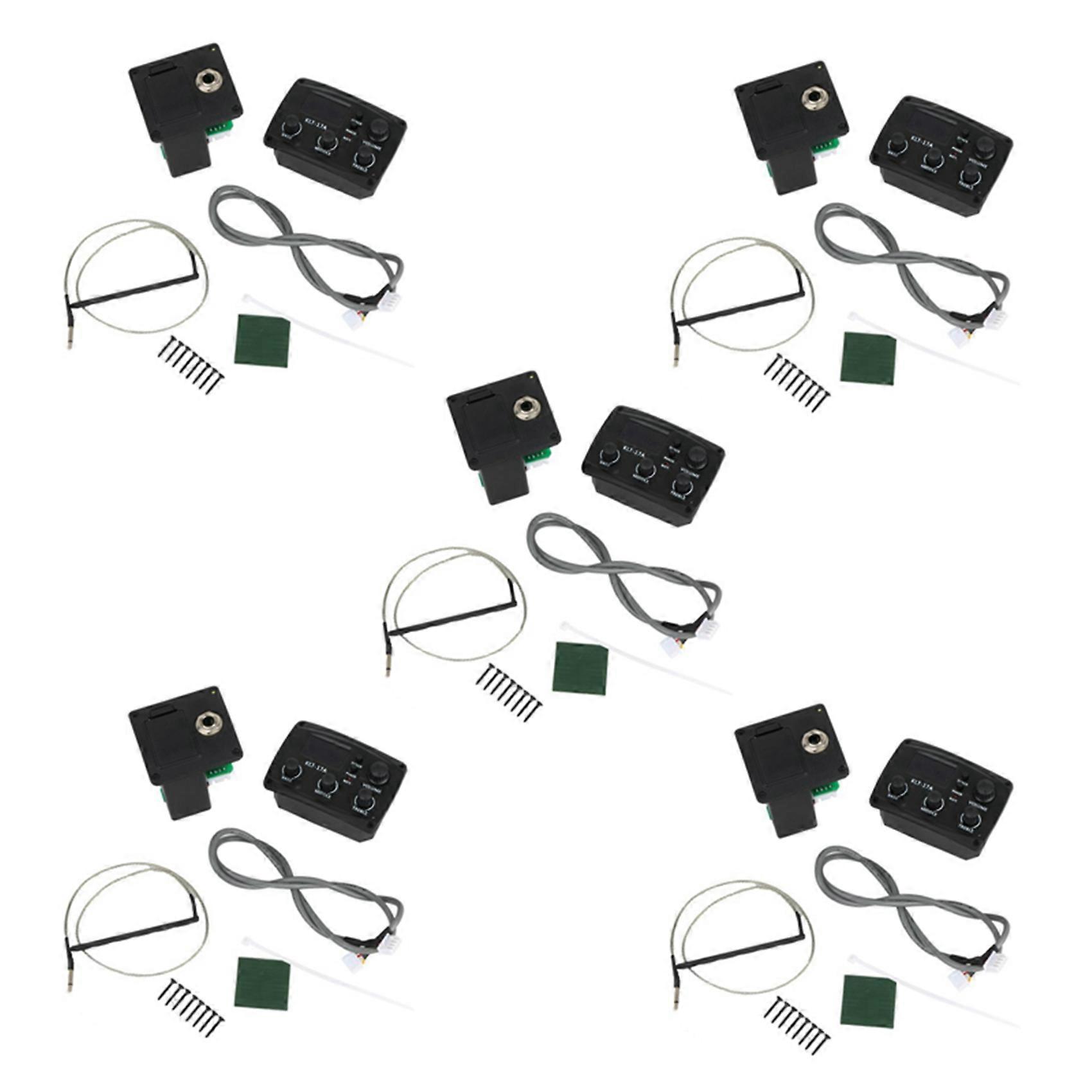 Acoustic Guitar EQ Preamp with Digital Procedding Tuner 3 Band EQ Equalizer with Tuner Guitar Pickup