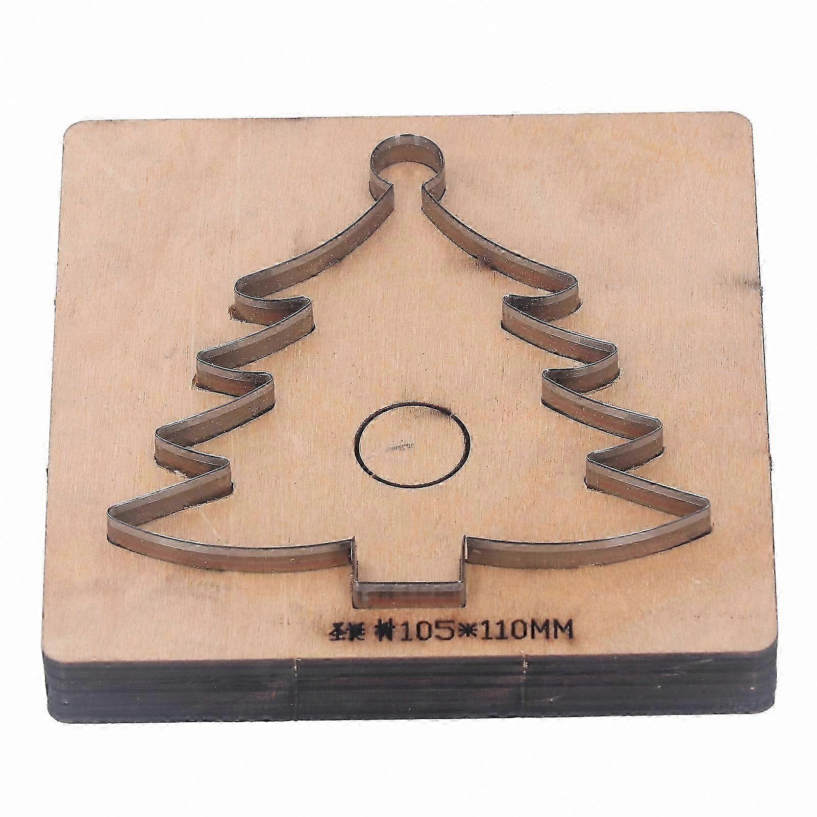 Craft Punch Cutter for Paper and Rubber - Christmas Tree Shape Die Cutting Tool, 13.5x13x2.3cm Mould for DIY Projects