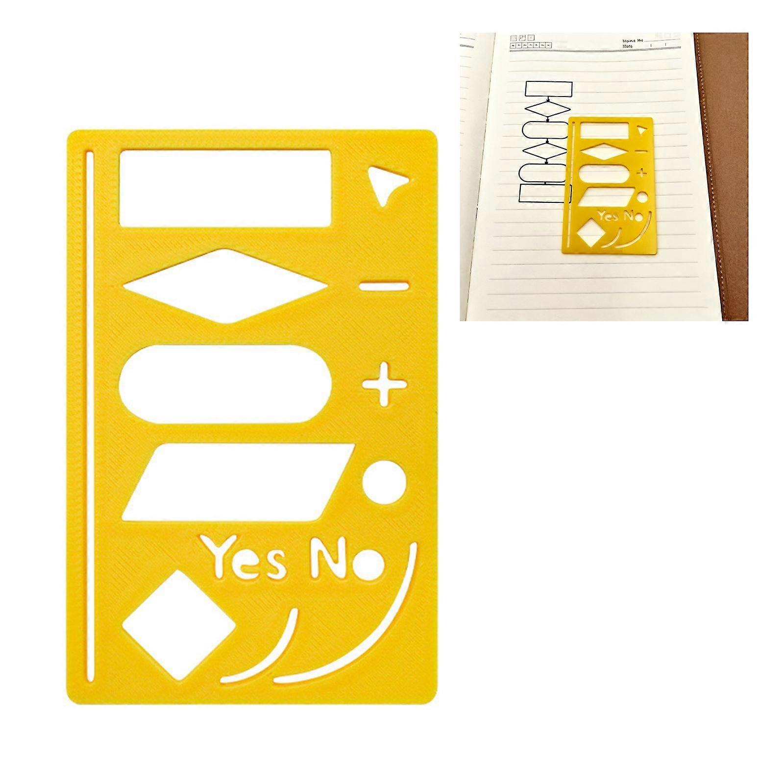 Reusable Stencil Ruler for Drawing - Process Flow Diagram Template Tool