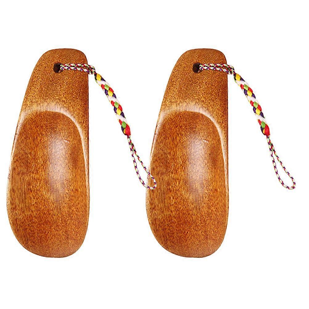 Shoehorn Tool Wooden Shoe Lifters for Helping 2Pcs Ergonomic Shoe Lifters