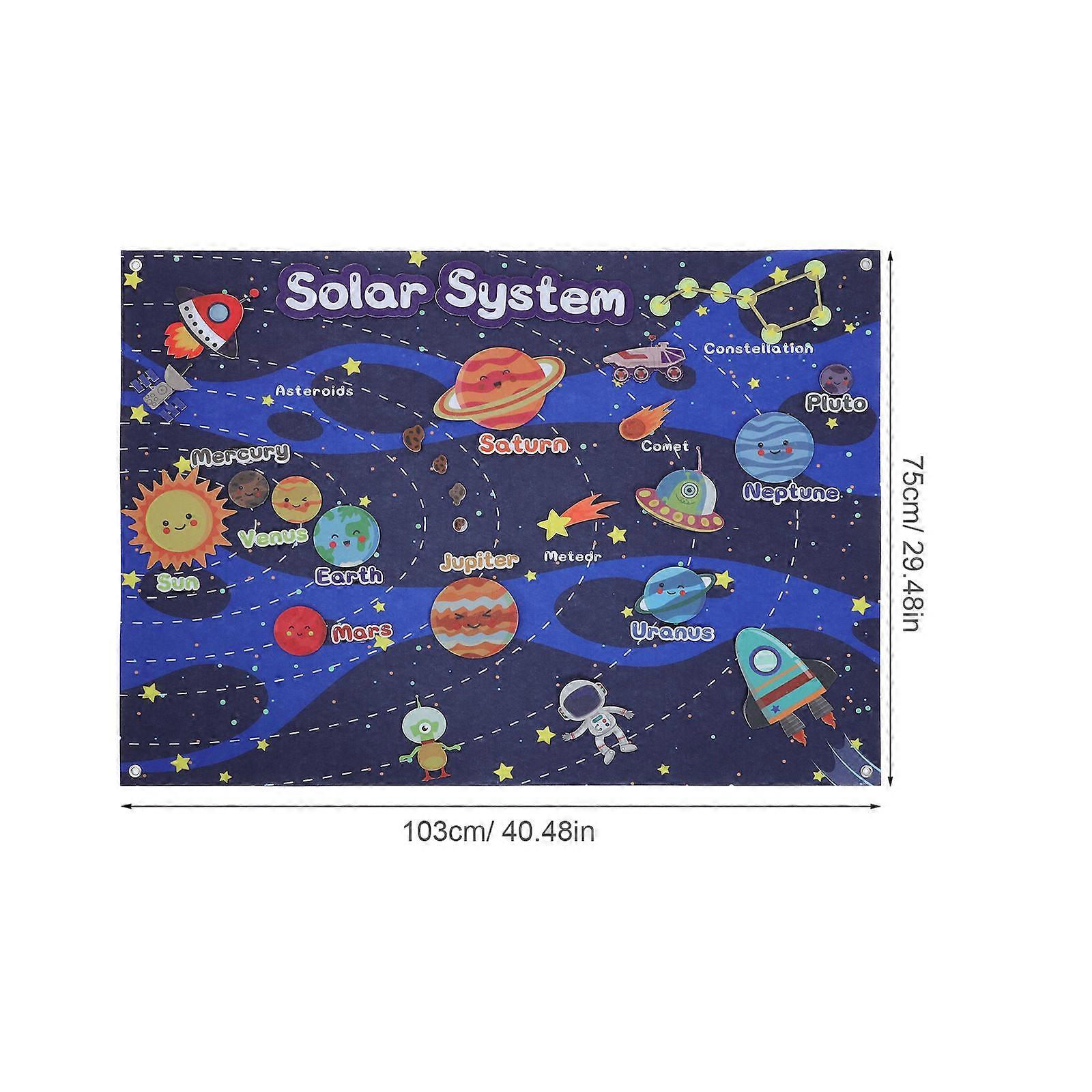 Solar System Felt Story Board for Classroom Learning 1Set Educational Toy