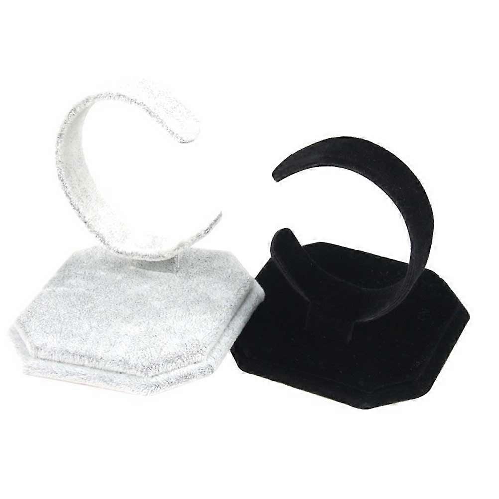 Watch Holder C-Shaped Display Rack for Jewelry and Watches Grey Suitable for Shop Display 3Pcs