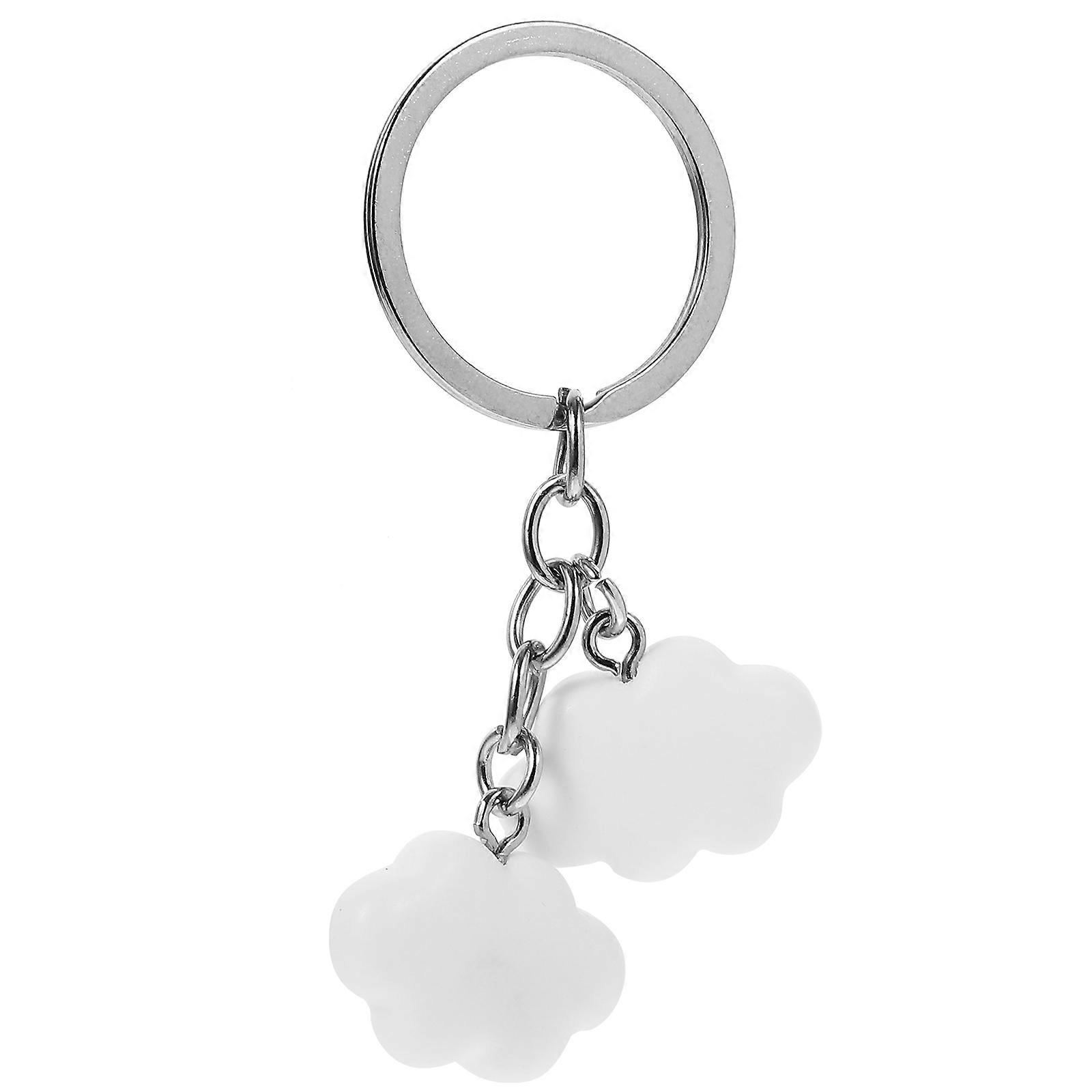 Metal Keyring Cloud Keychain for Decoration 2Pcs Backpack Pendant