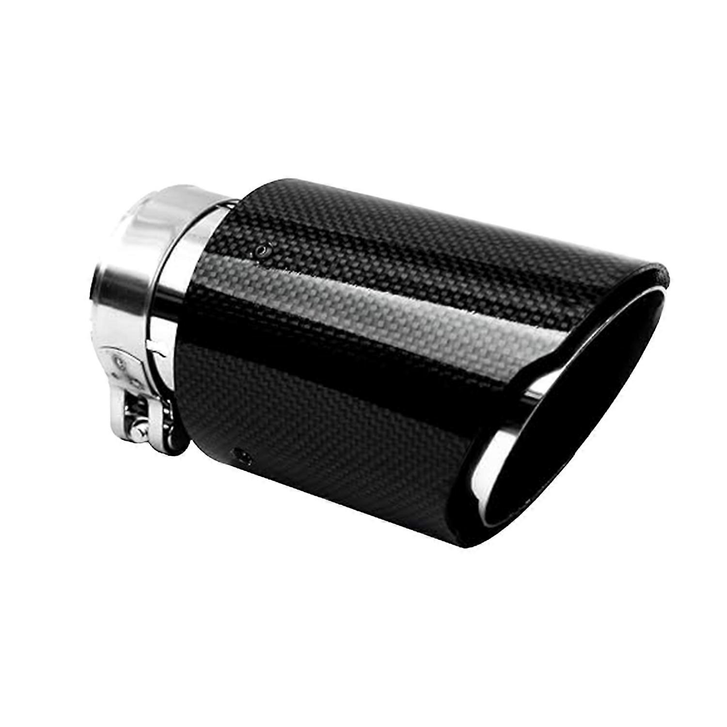 Grundig carbon fiber exhaust, stainless steel tailpipe 67mm inlet 89mm outlet, black