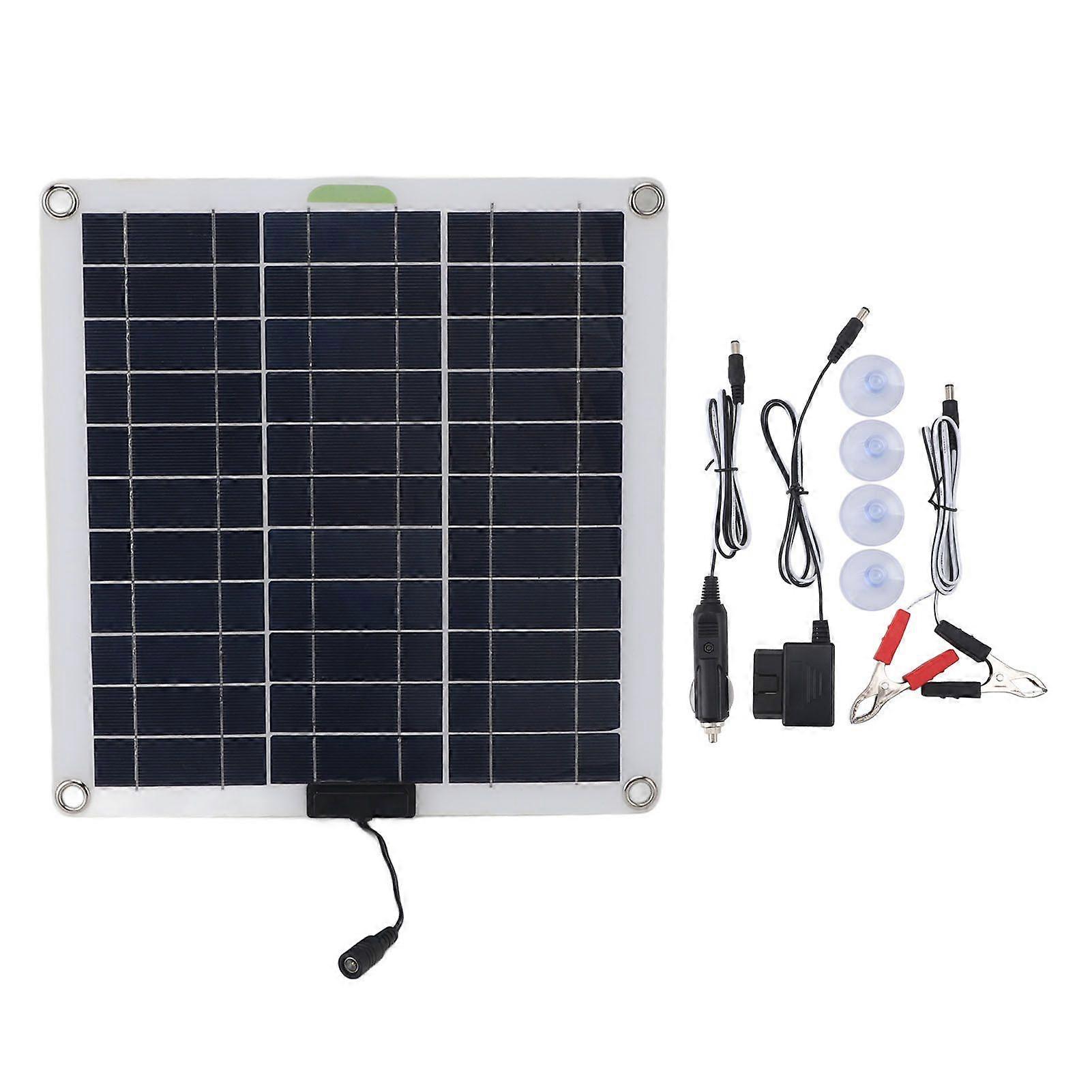 200w Solar Battery Charger Kit High Efficiency Monocrystalline Battery Maintainer With OBD Plug For Outdoor Camping