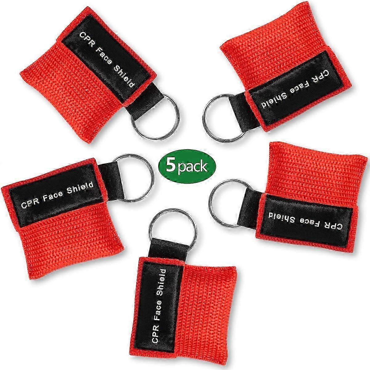 CPR Mask Emergency Kit Rescue Face Shields with One-way Valve Breathing Barrier for First Aid