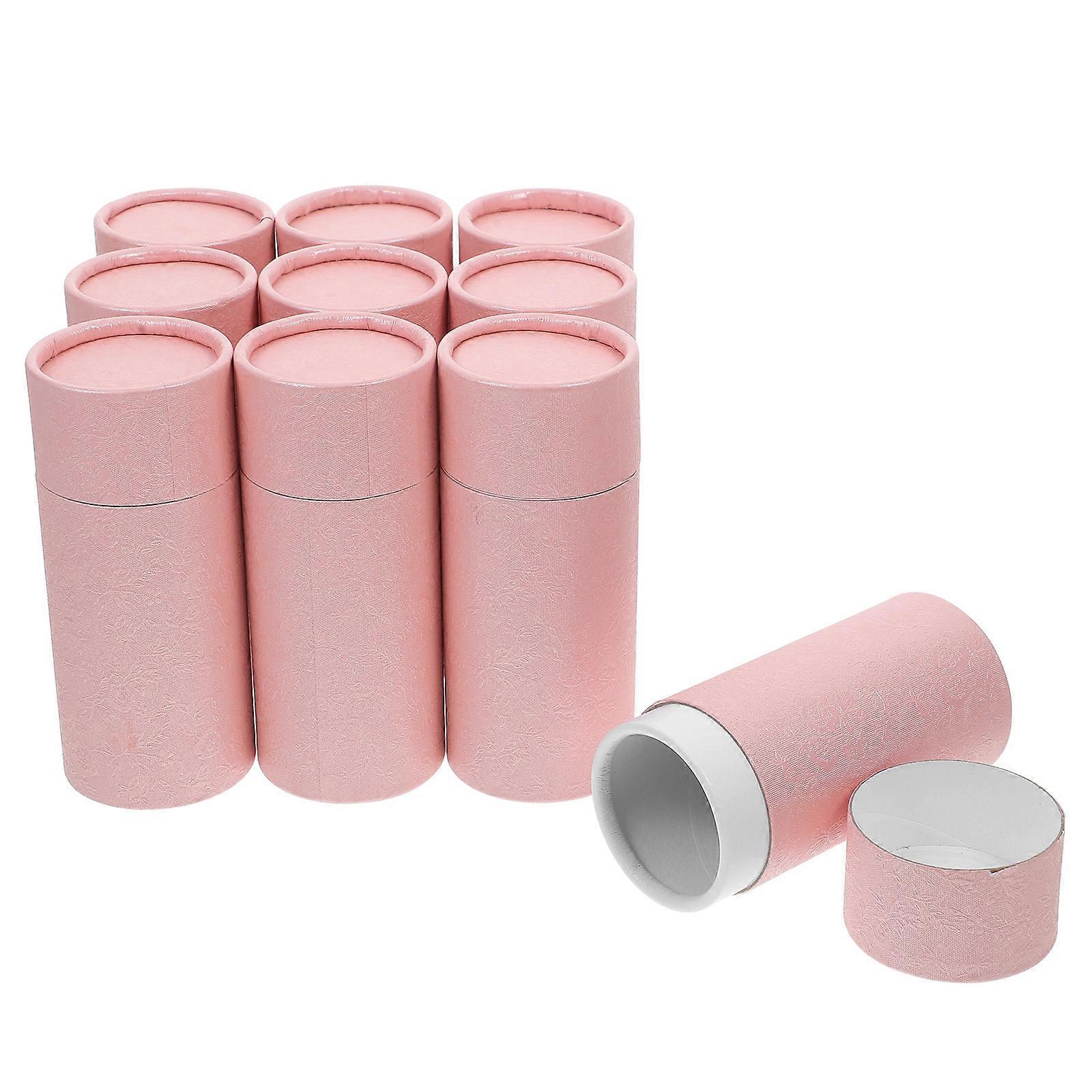 Pink Empty Tube Container for Storage 30Pcs Kraft Paper Round Box