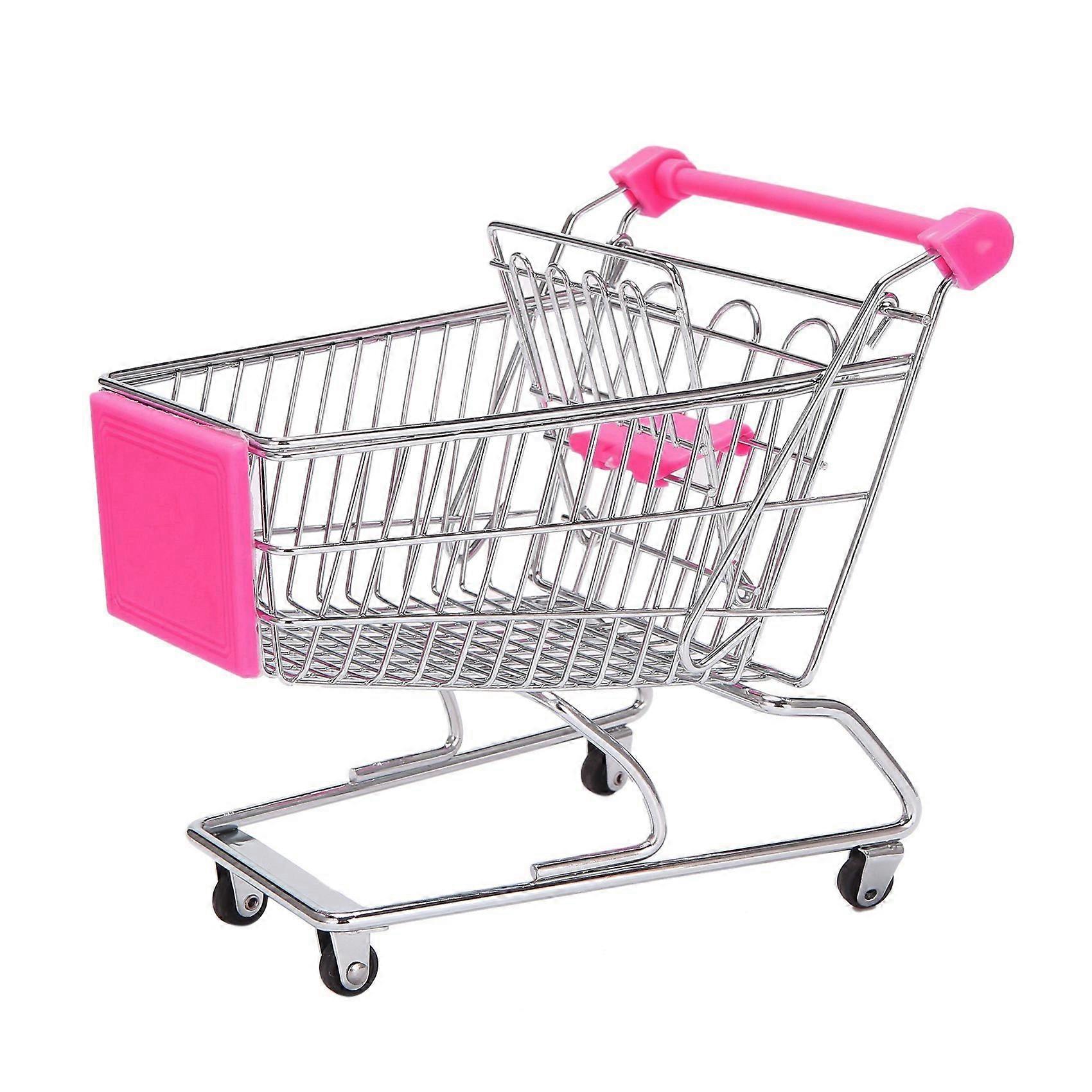 Supermarket Handcart Mini Shopping Cart Desktop Decor Toy Gift I