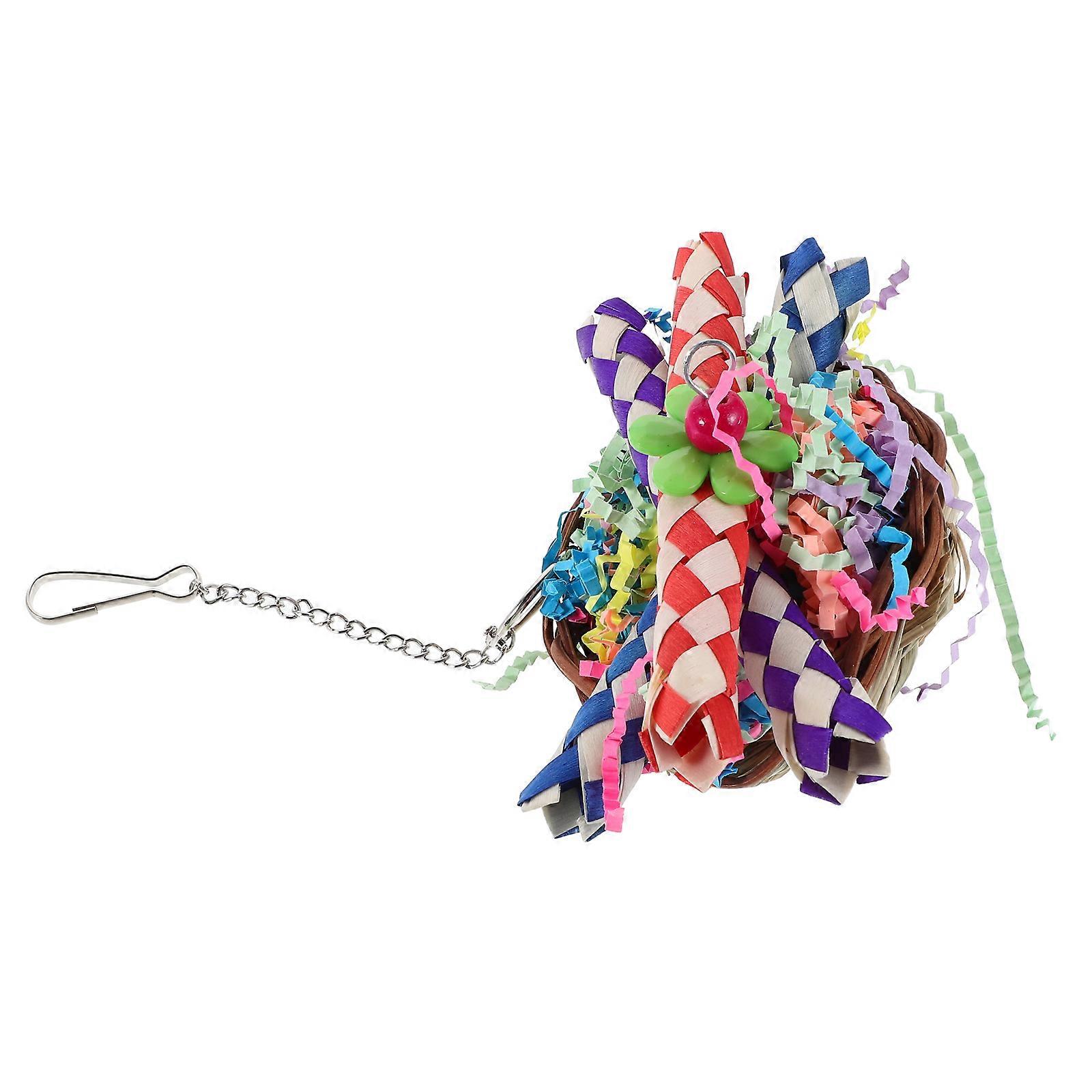 Multicolor Bird Foraging Chewing Toys Hanging Accessories 3Pcs