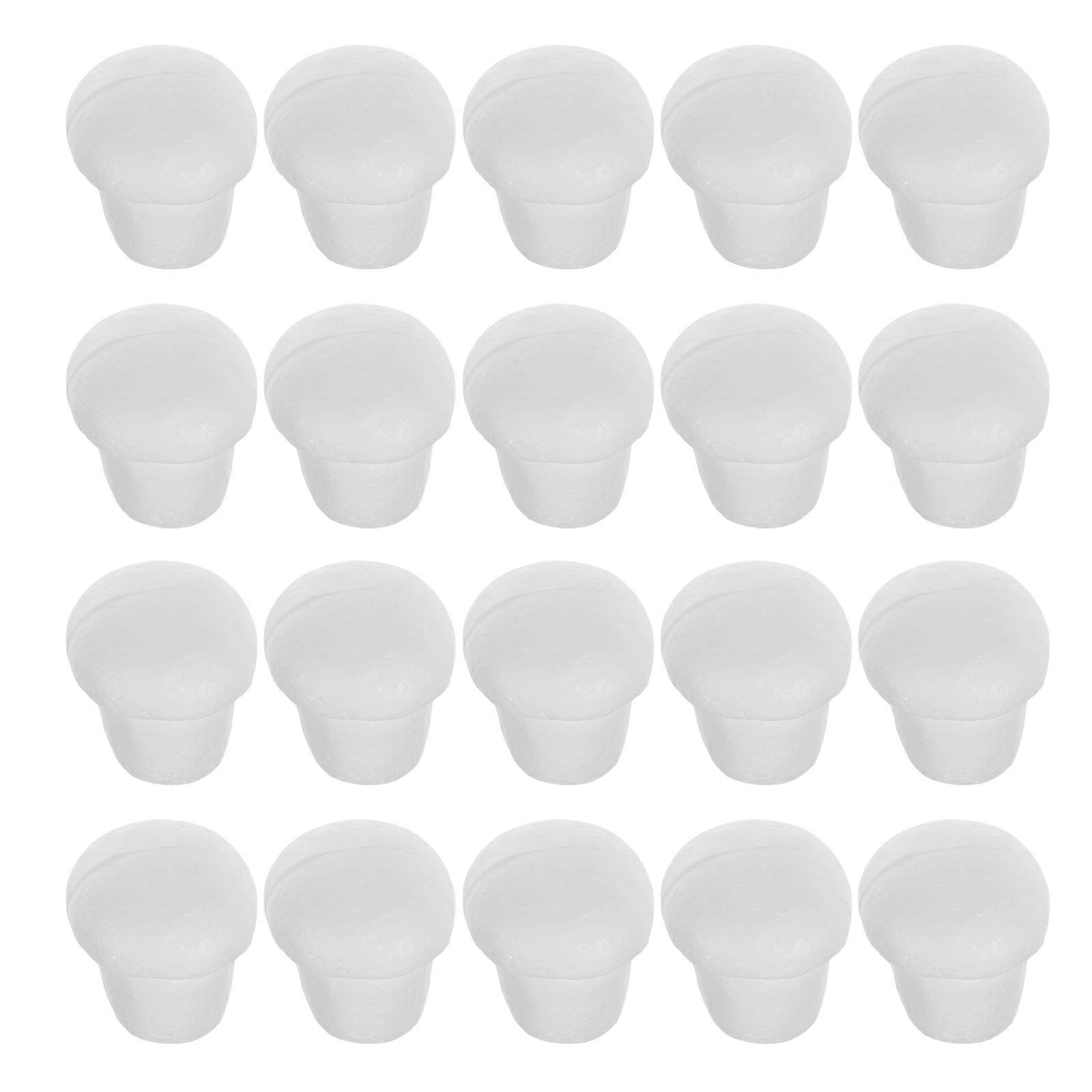 Craft Mushrooms Foam Mushroom for DIY Painting 40Pcs White Unpainted Blank
