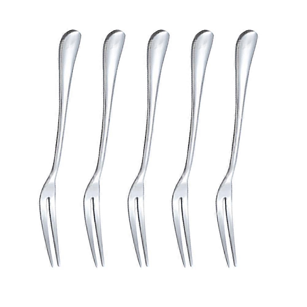 Dessert Forks Simple Design Kids Utensils for Home Use Cake Forks 5Pcs