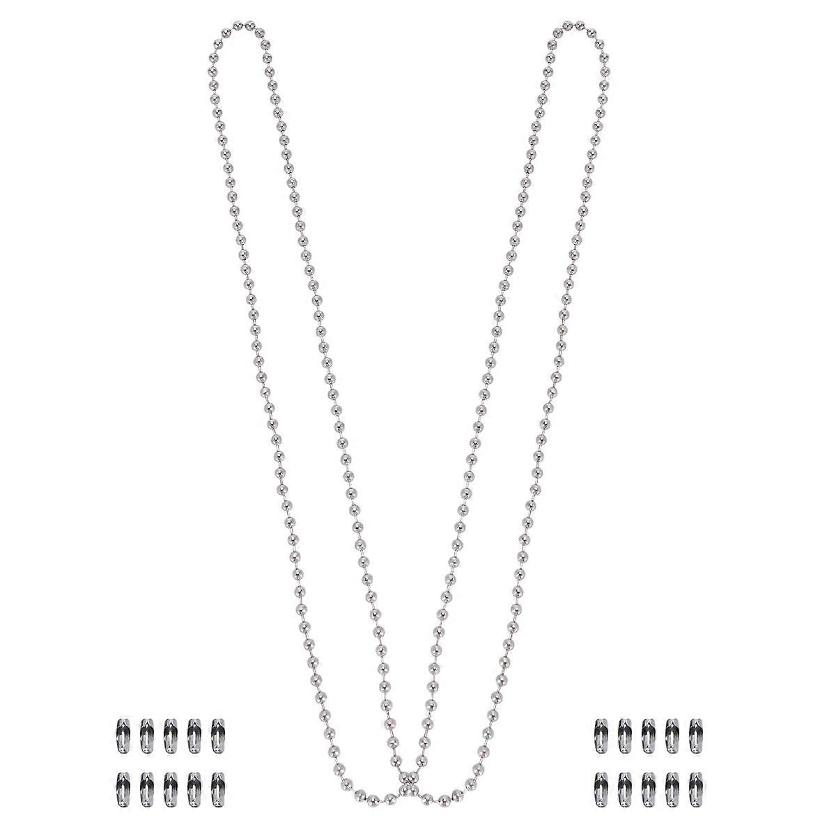 Metal Pull Chain on-Off Replacement with 20 Buckles for Ceiling Fan Use