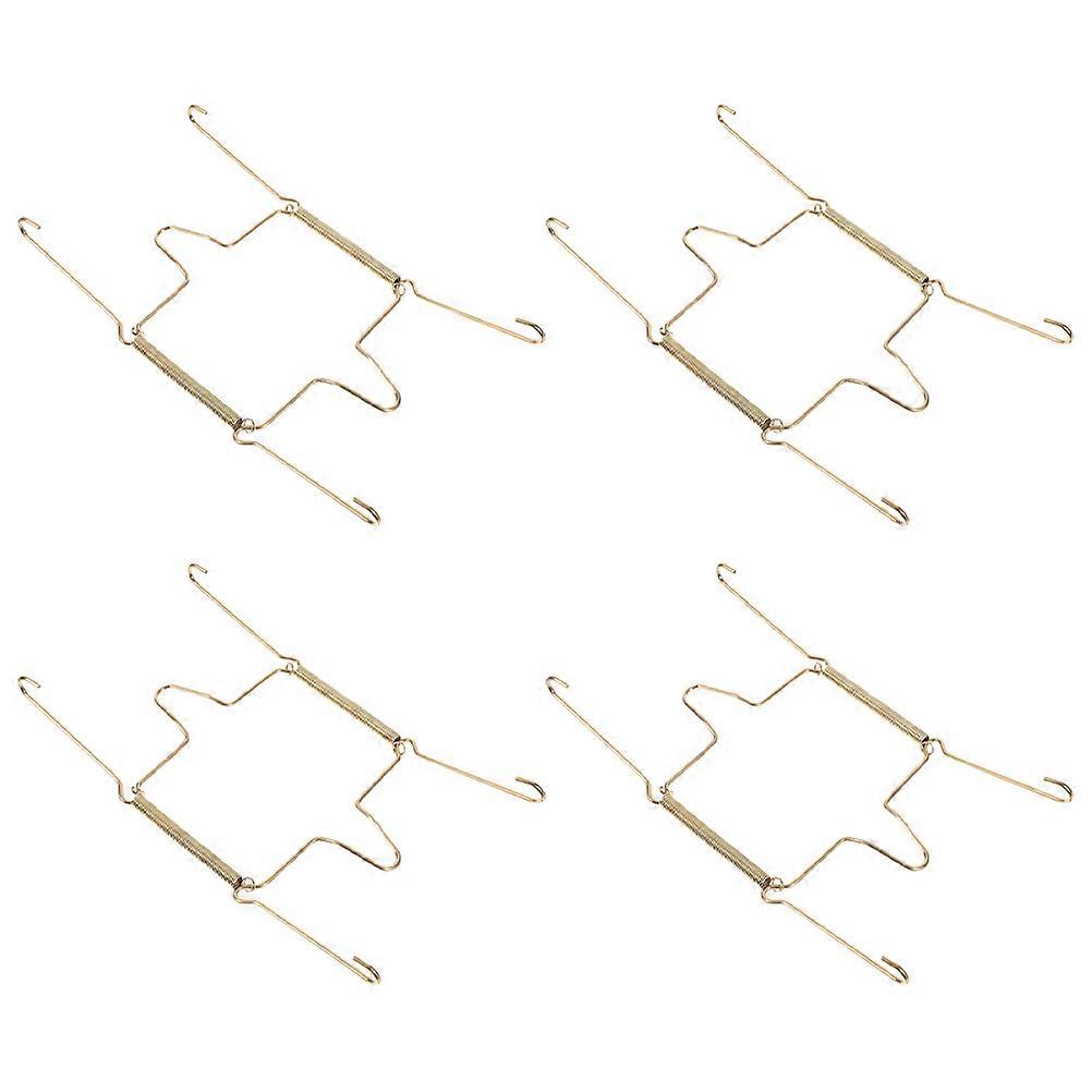 Invisible Spring Design Plate Hanger U Type Stainless Steel Hooks For Collectors 16 Pcs Home Decoration Dish Display Utility