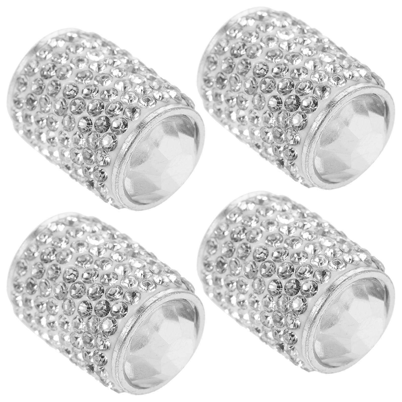 Car Tire Valve Protection Caps 12 Pcs Bling Accessories For Car Owners Featuring Cylindrical Elegant Design