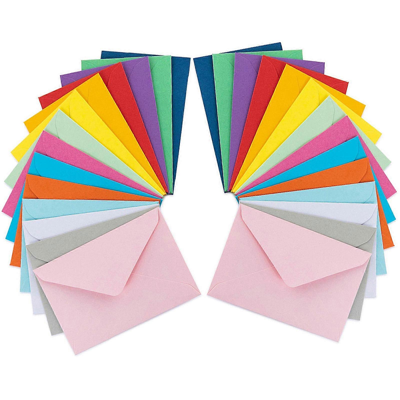 Greeting Cards Holder 250 Pcs Tiny Items Storage Letrer Envelopes Assorted Color For General Users