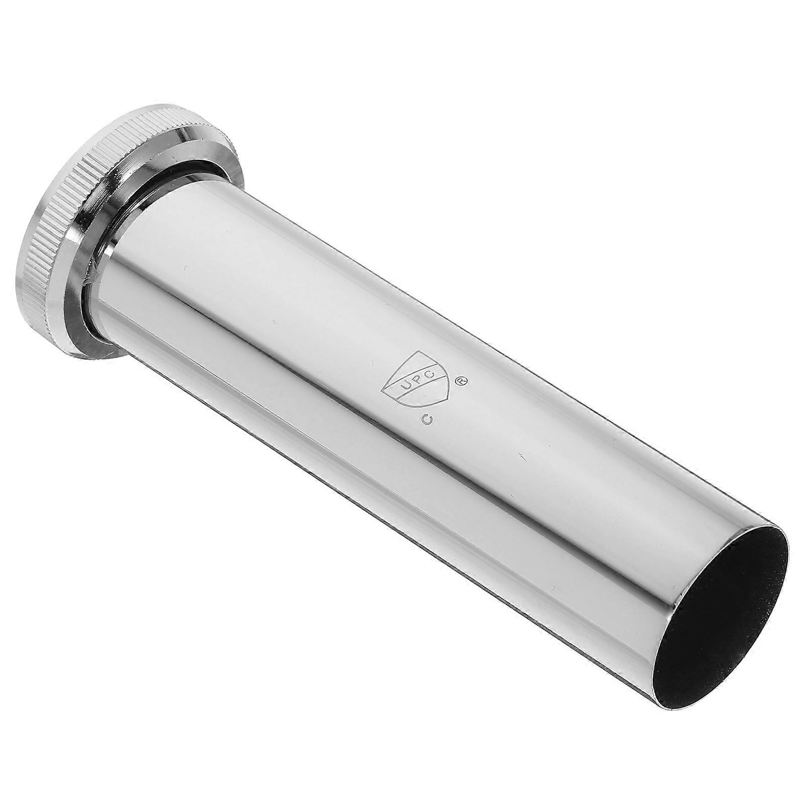 Sink Extension Tube for Trap Drain Pipe Sink 2Pcs Silver Connector