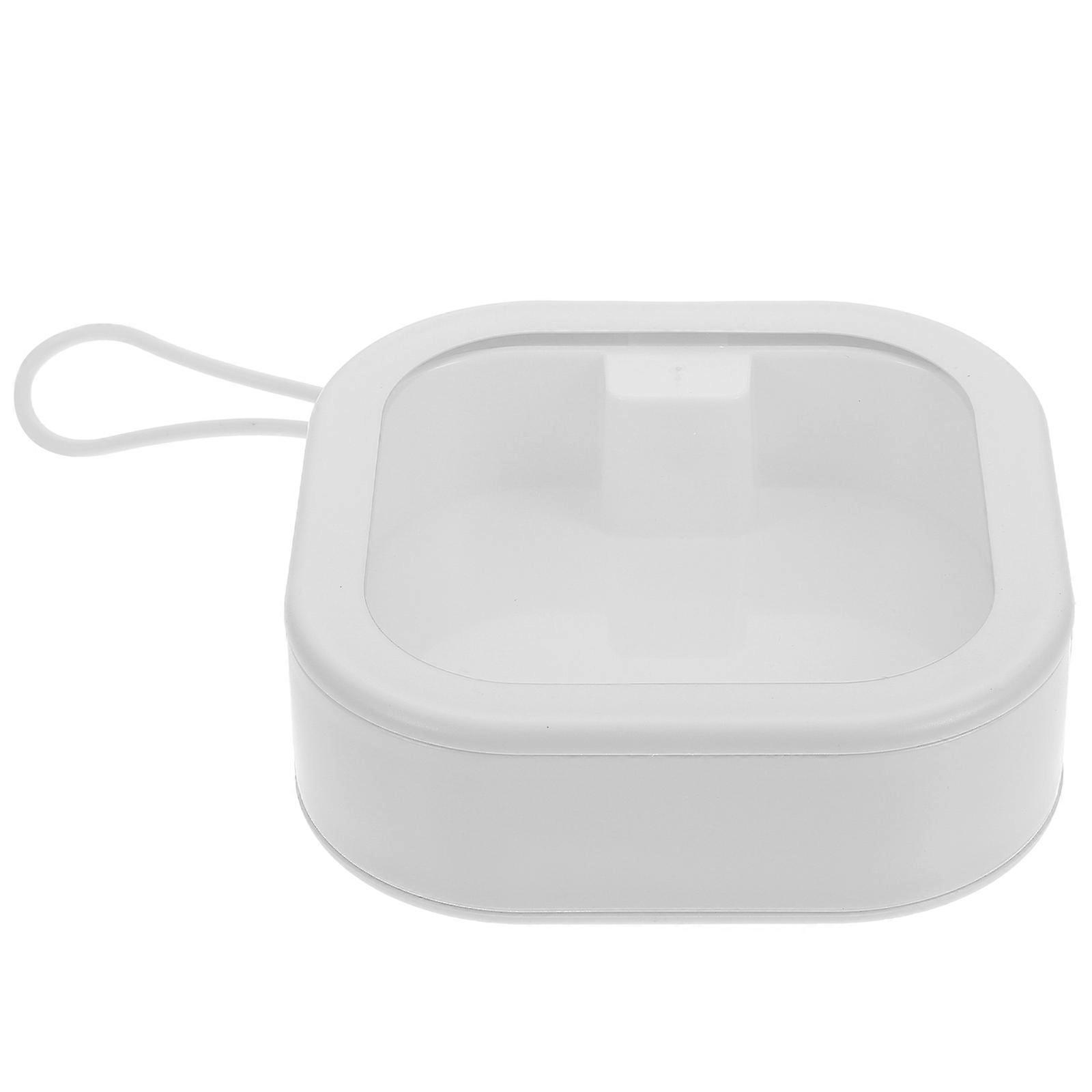 Portable Denture Storage Container 2Pcs Square Oral For Daily Use Travel Protection