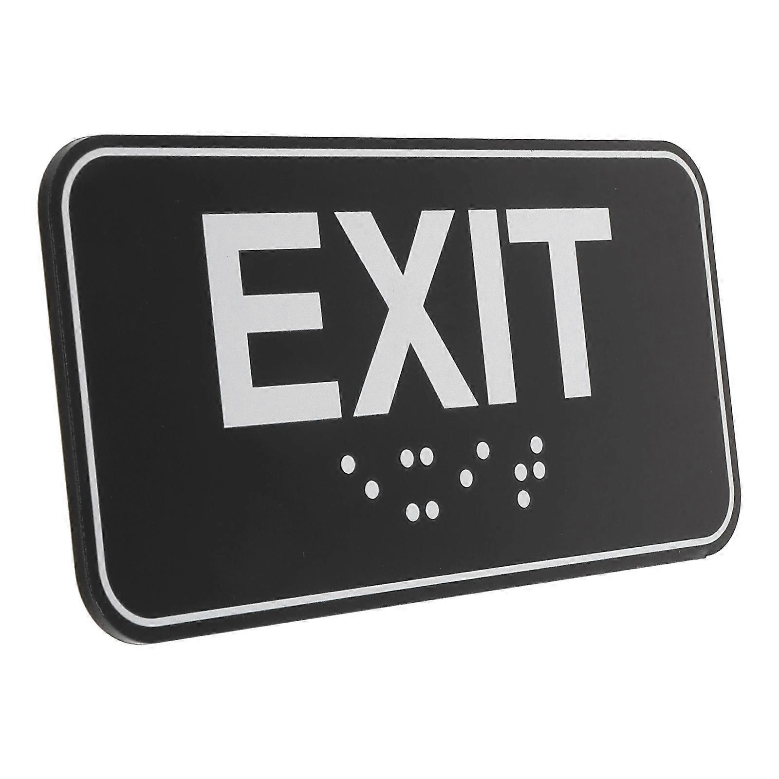 Exit Sign Braille Acrylic for Corridor Safety 5Pcs Set