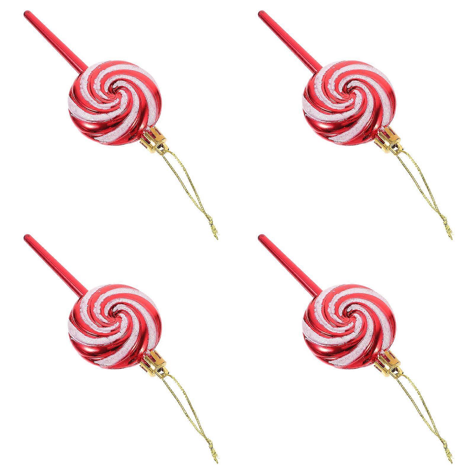 Christmas Lollipop Ornament Plastic Hanging Decoration with 16Pcs for Tree