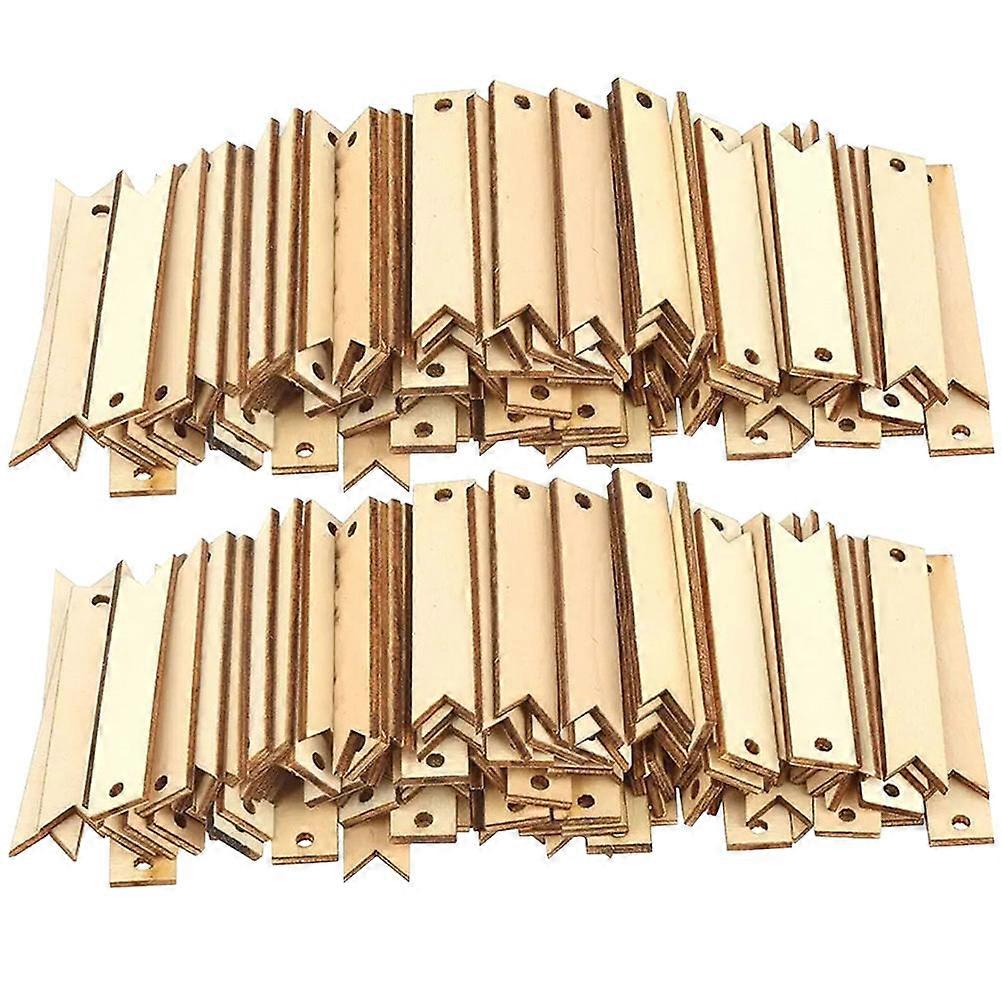 Creative DIY Blank Tags 300 Pcs Wooden Labels For Craft Making General Users Size 2.55x0.51x0.12in