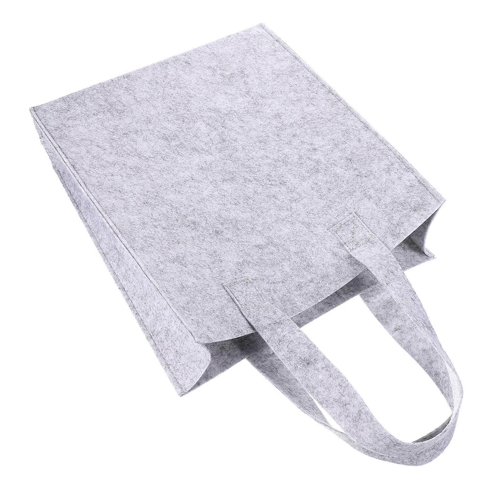 Shopping Bag Felt Handbag for Storage with 2Pcs Reusable Handheld Pouch