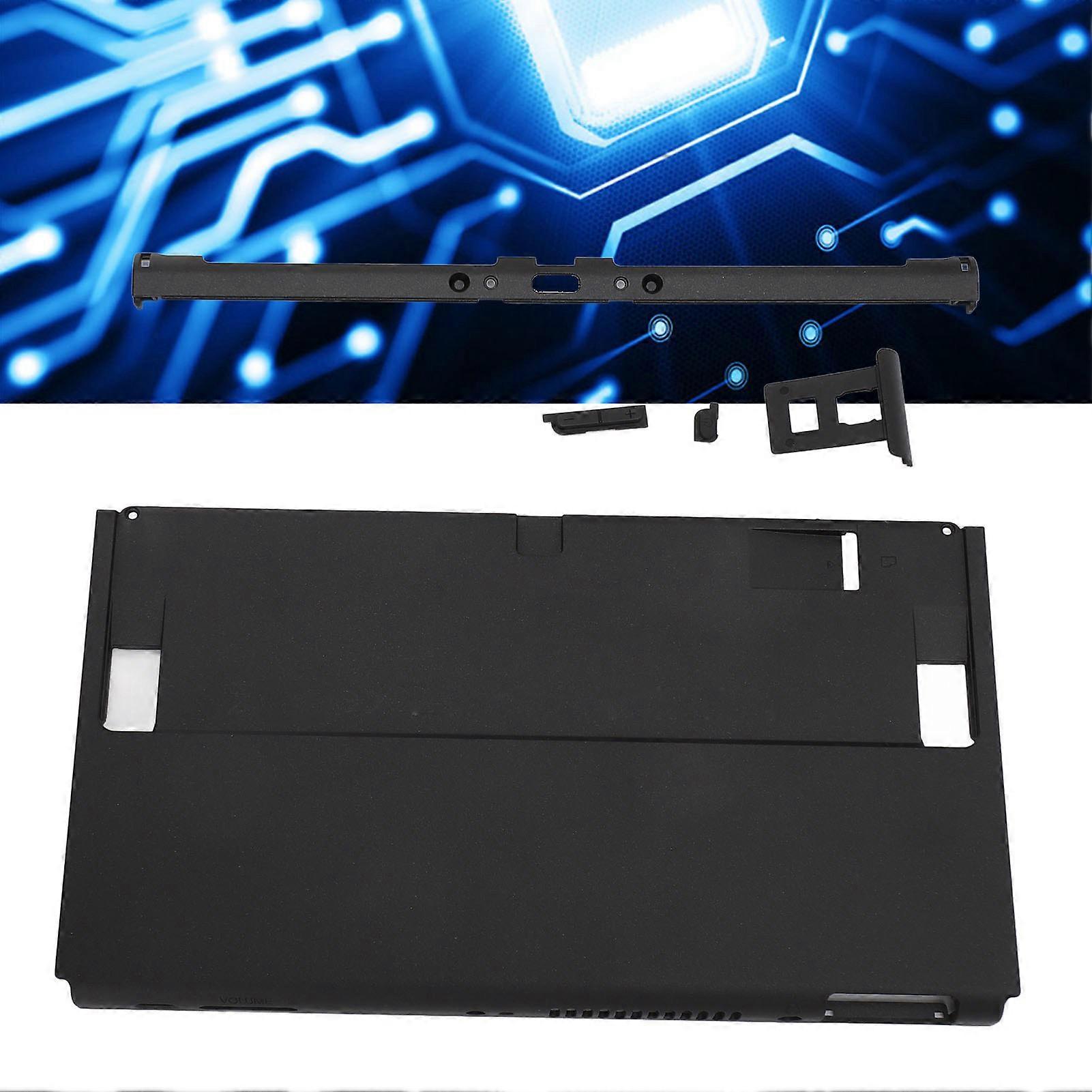 Rear Back Cover Replacement Black ABS Shell for Switch OLED HEG 001