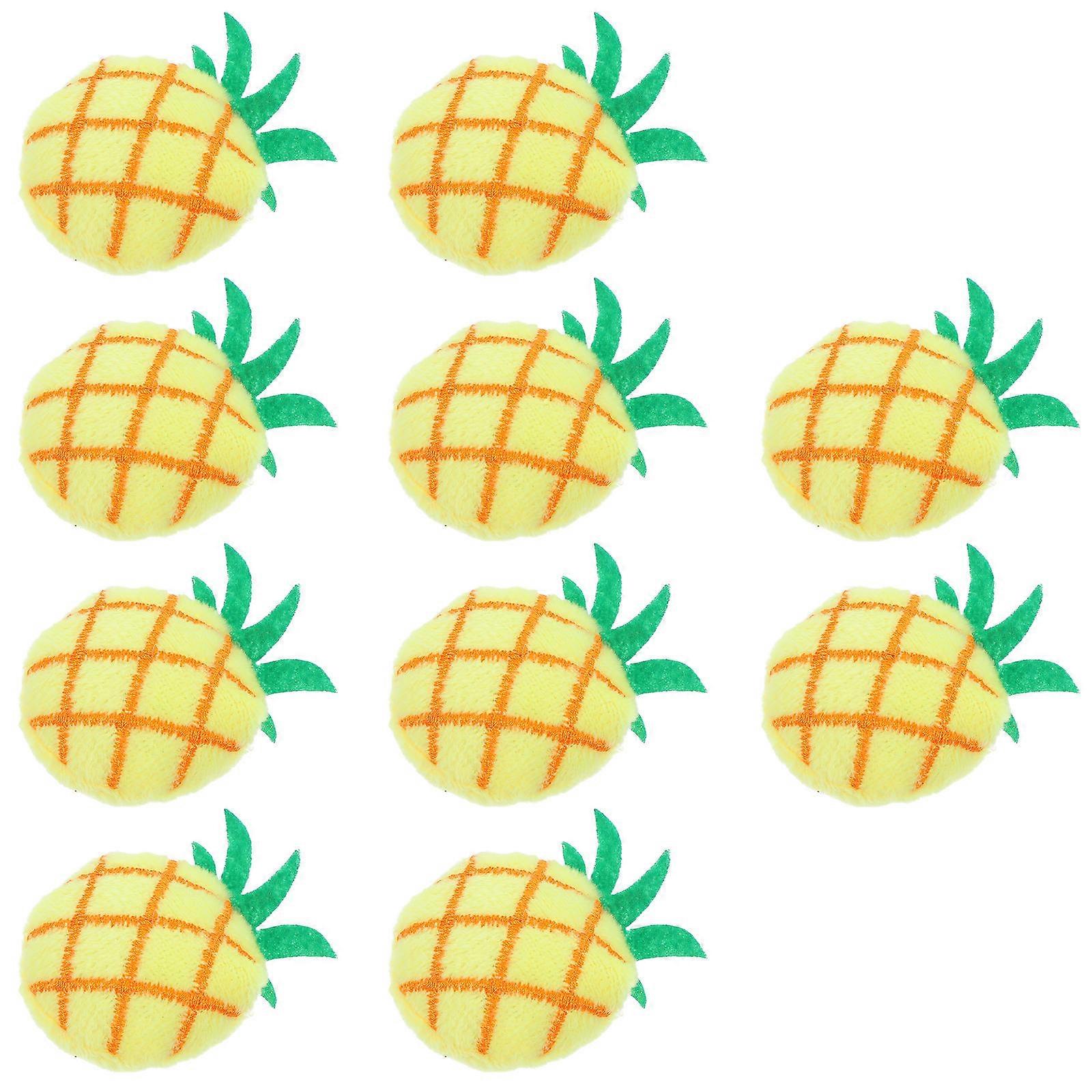Catnip Toy Plush Simulated Pineapple Toys for Cat Chewing 20Pcs