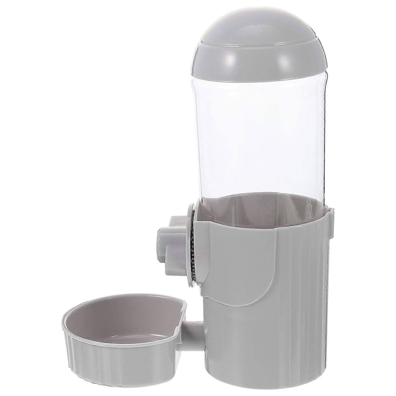 Hanging Waterer For Small And Medium-Sized Pets 2Pcs Automatic Water Dispensing Tool Ideal For Pet Care In Grey ABS Material