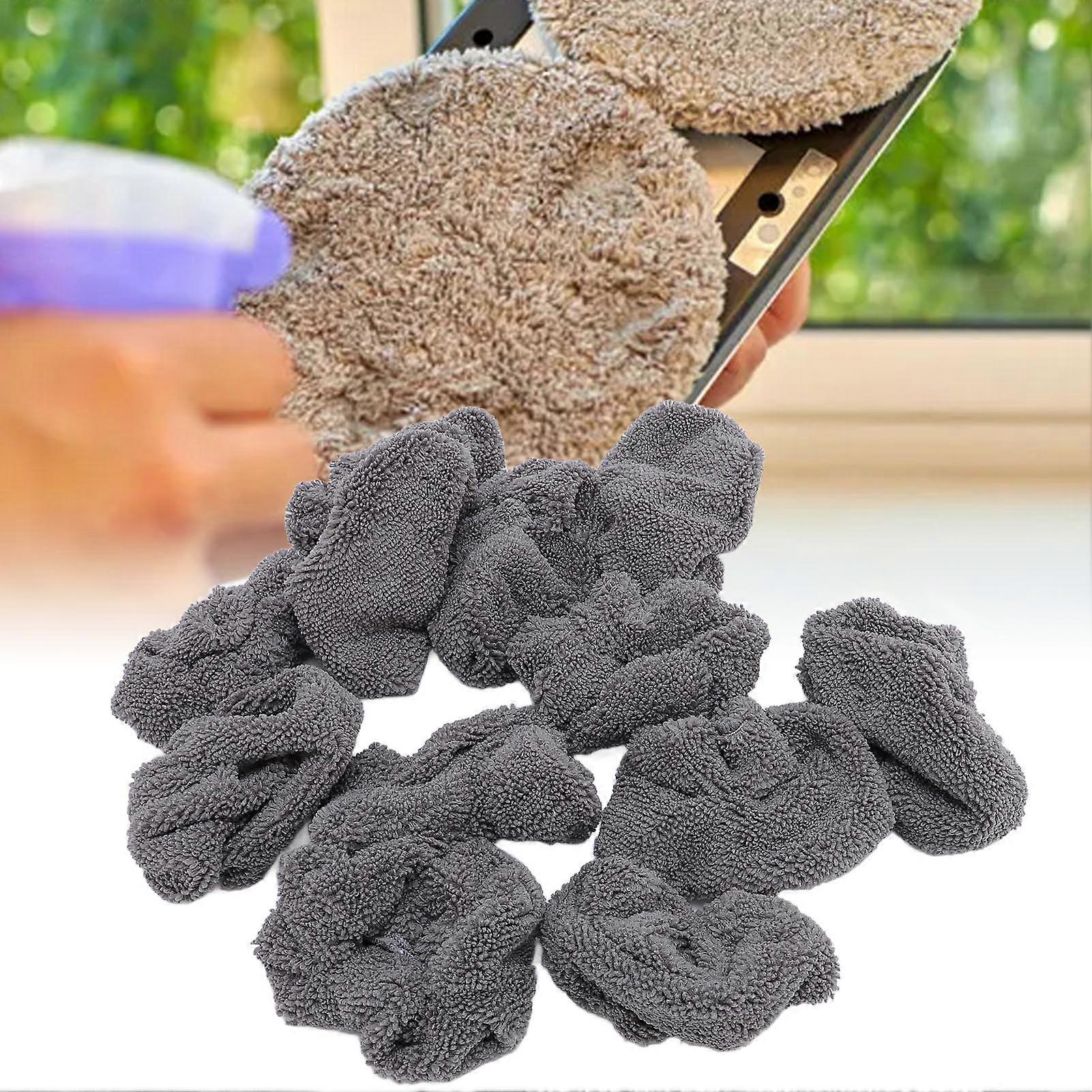 12pcs Round Reusable Cloths for Window Cleaning Robot Pads
